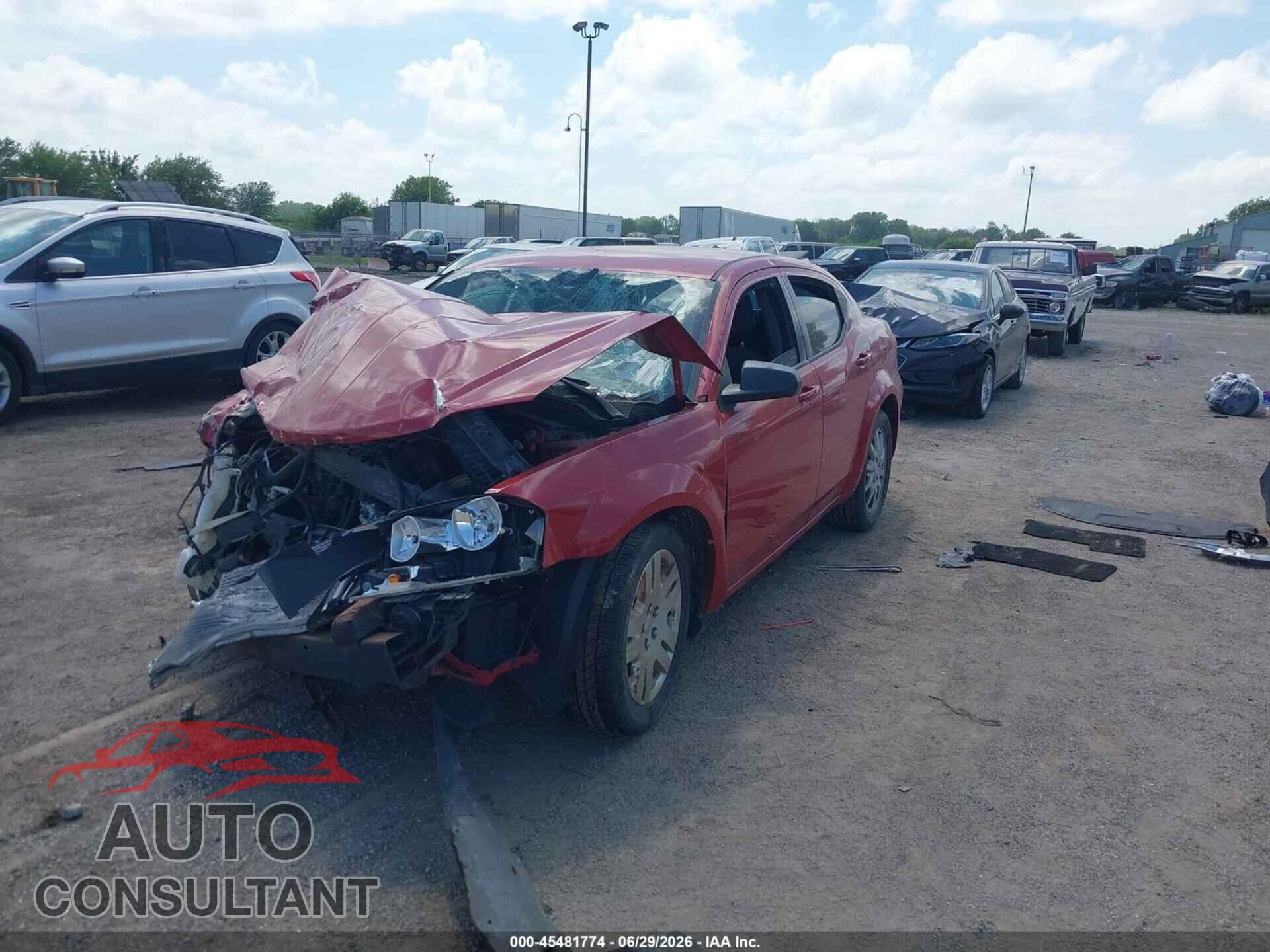 DODGE AVENGER 2013 - 1C3CDZAB7DN603661