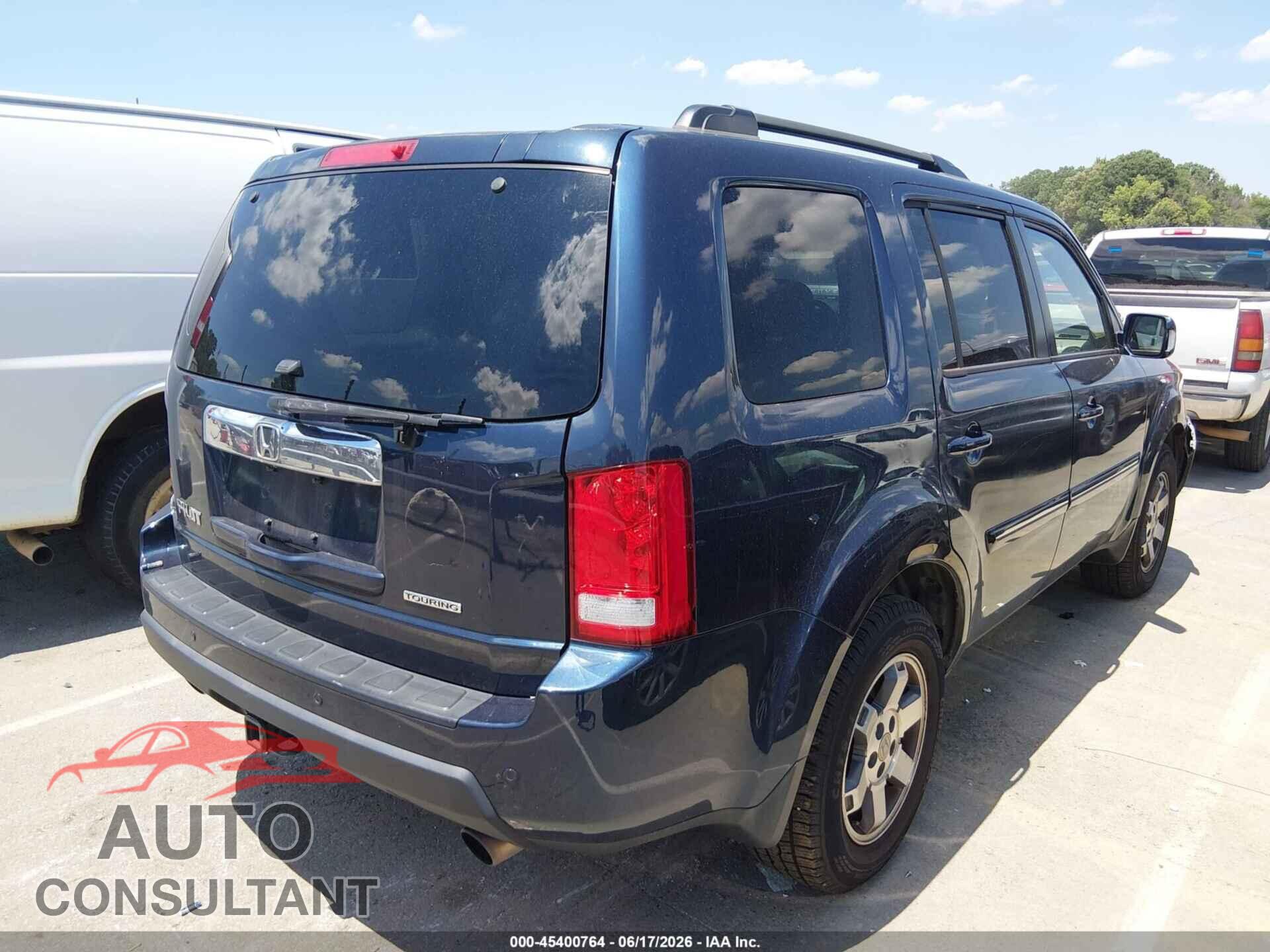 HONDA PILOT 2011 - 5FNYF3H96BB043977
