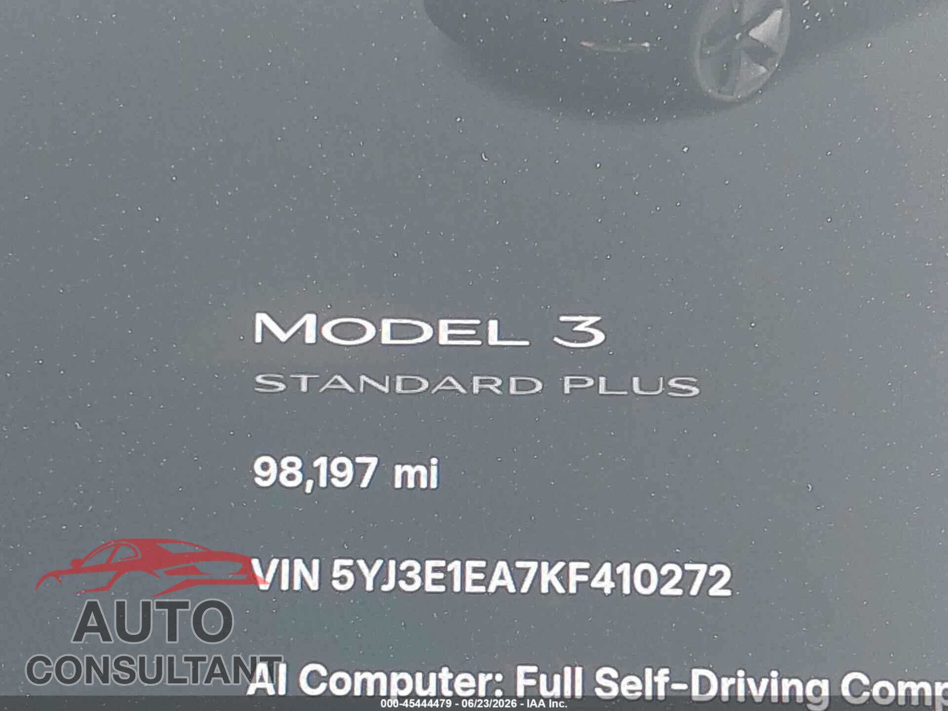 TESLA MODEL 3 2019 - 5YJ3E1EA7KF410272