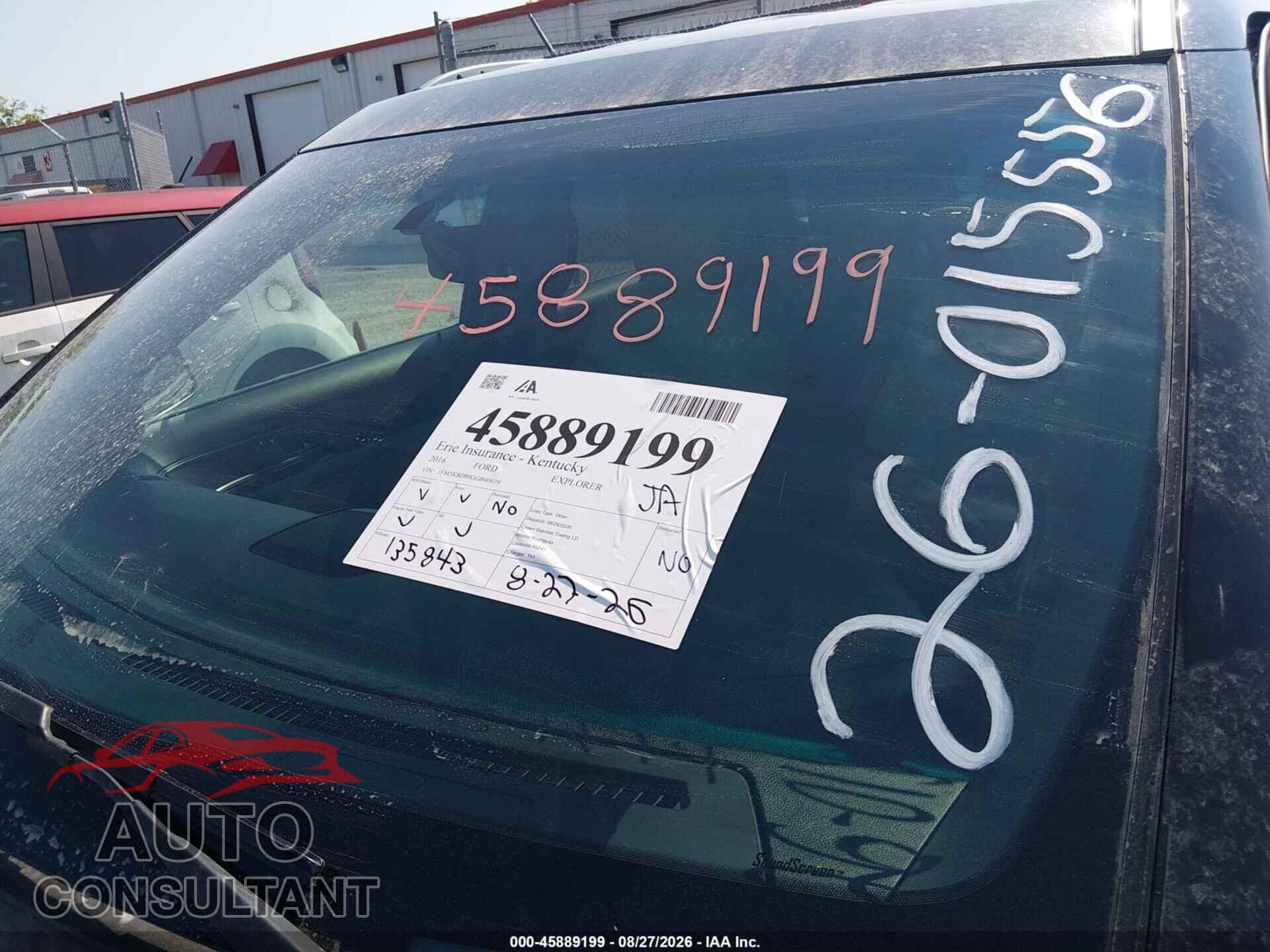 FORD EXPLORER 2016 - 1FM5K8D89GGB40639