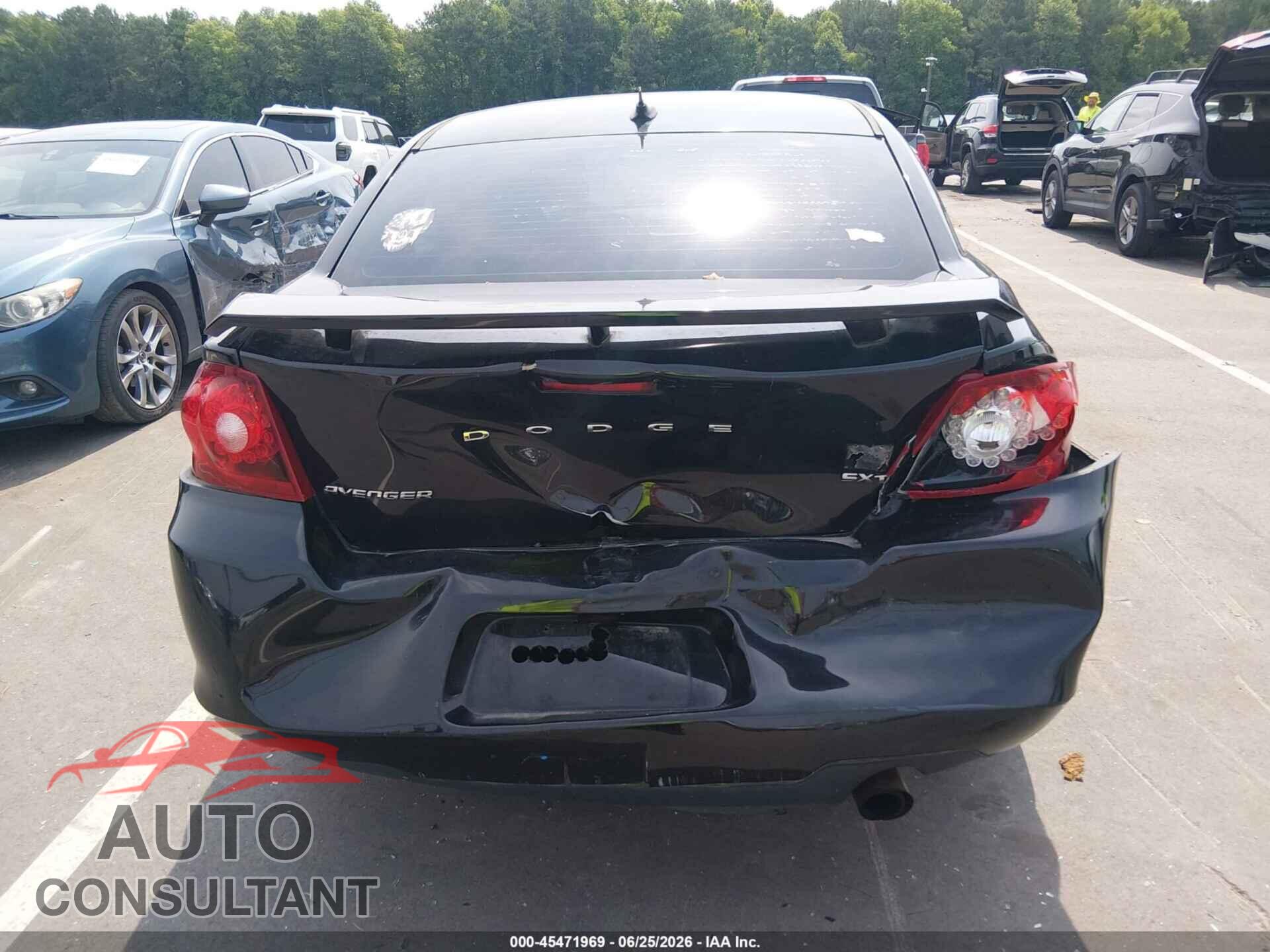 DODGE AVENGER 2012 - 1C3CDZCB4CN253479