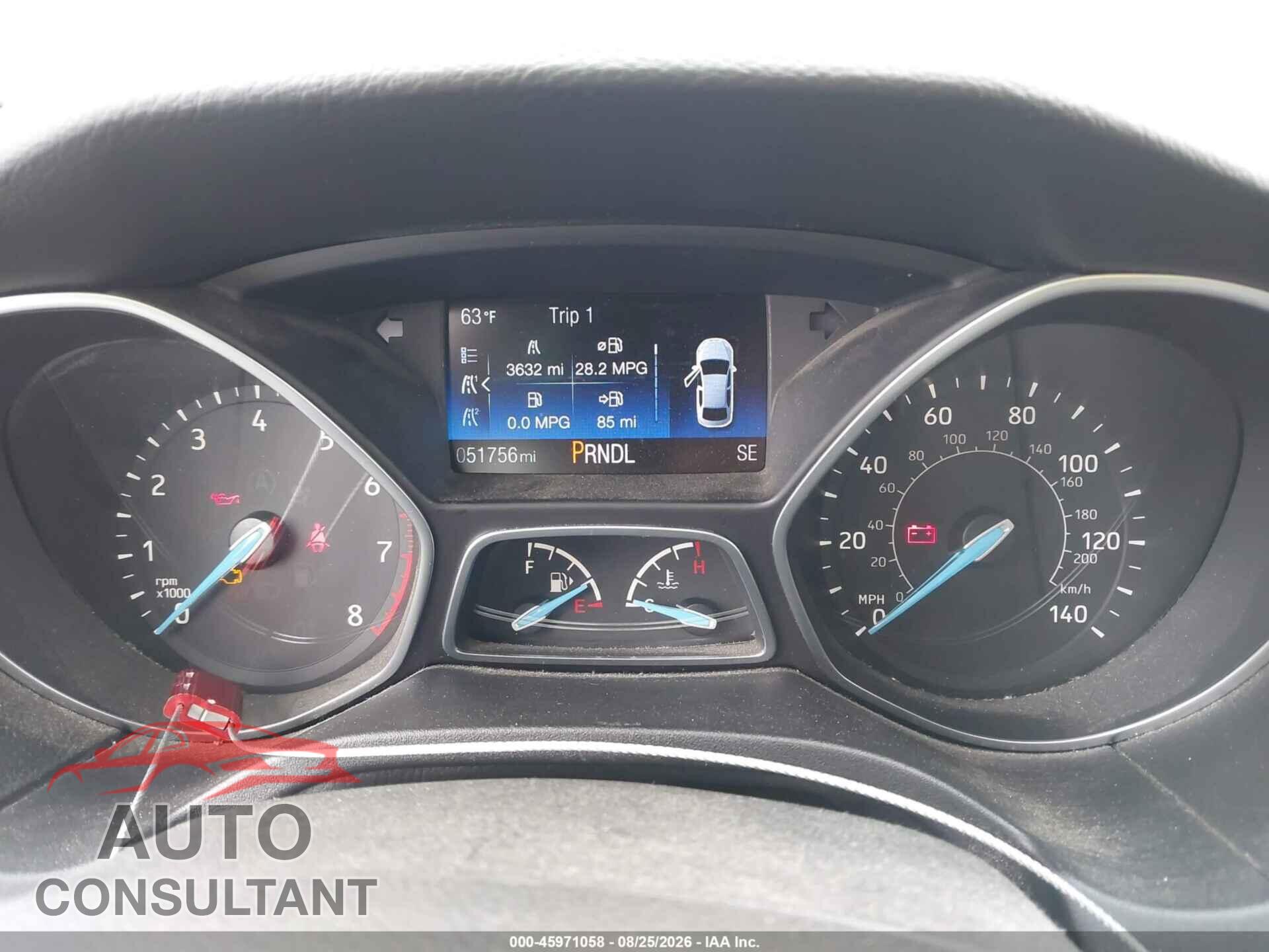 FORD FOCUS 2017 - 1FADP3K26HL206534