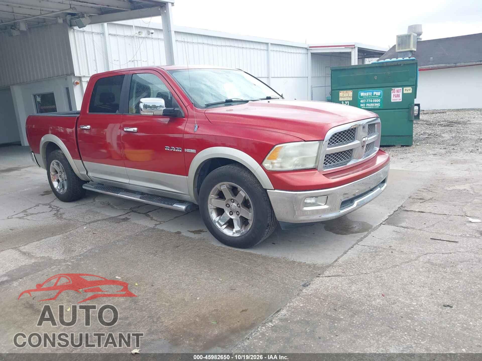 DODGE RAM 1500 2010 - 1D7RB1CT4AS138729