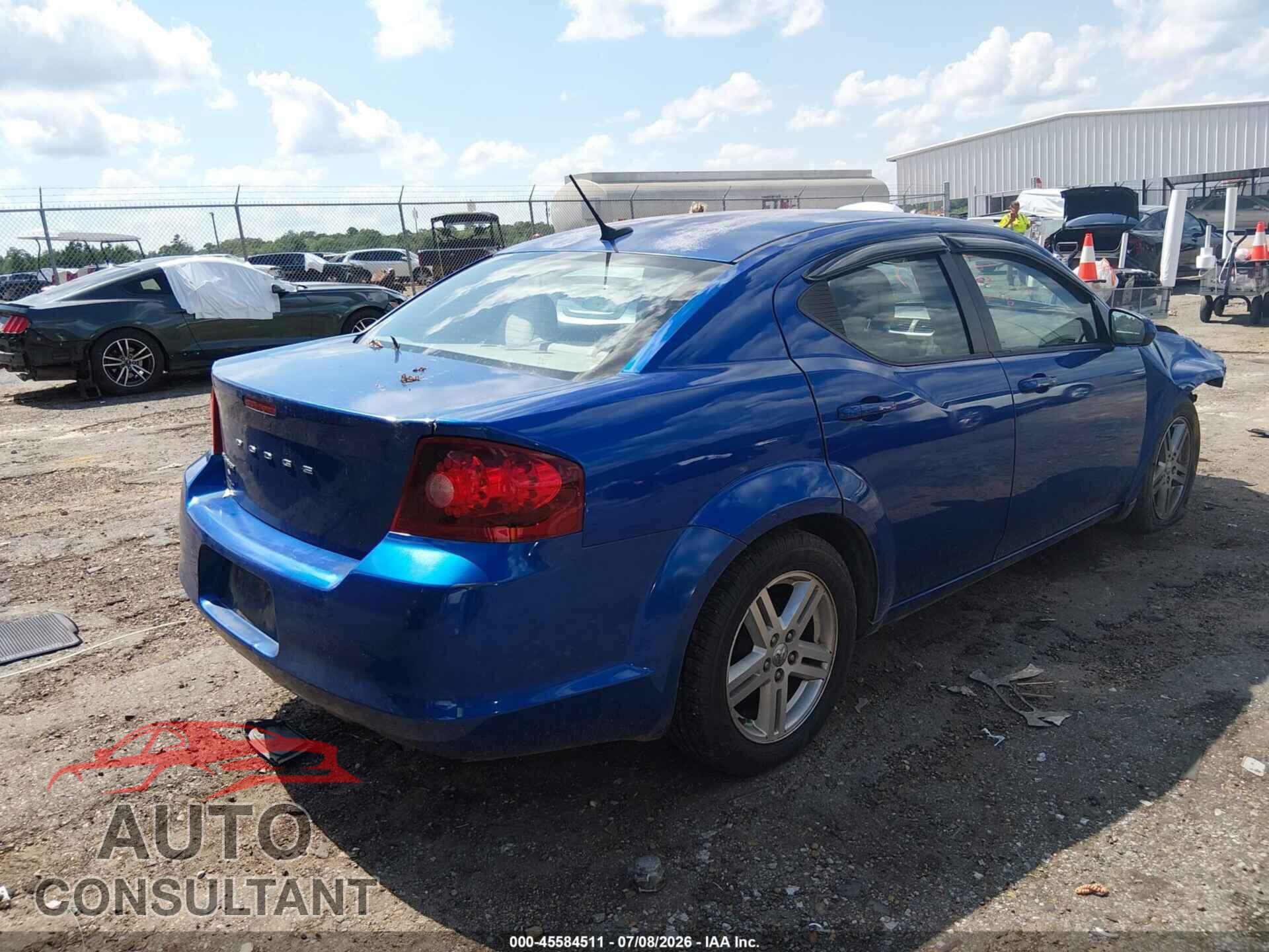 DODGE AVENGER 2012 - 1C3CDZCB4CN148666