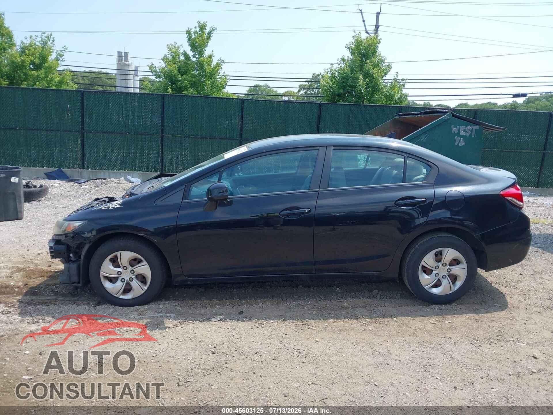 HONDA CIVIC 2013 - 19XFB2F52DE279130