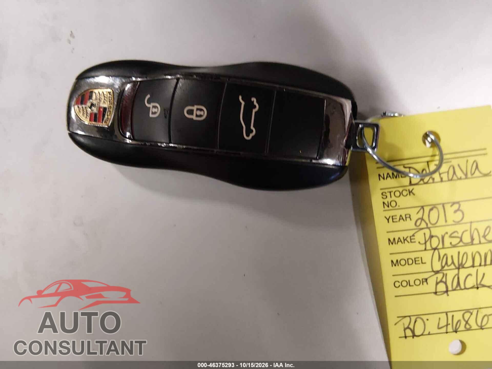 PORSCHE CAYENNE 2013 - WP1AB2A20DLA86505