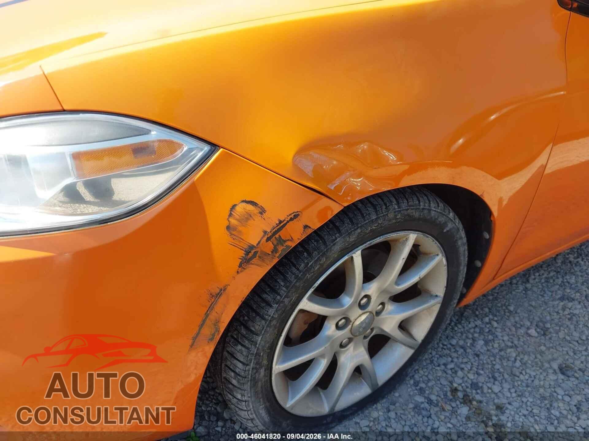 DODGE DART 2013 - 1C3CDFBA8DD171575