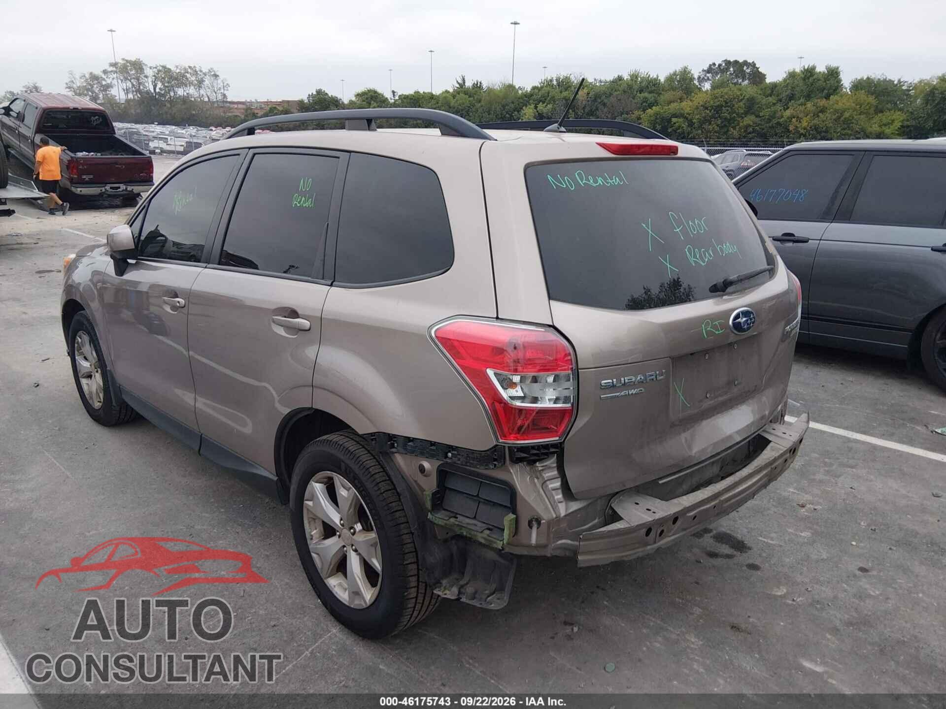 SUBARU FORESTER 2015 - JF2SJADC3FH811643