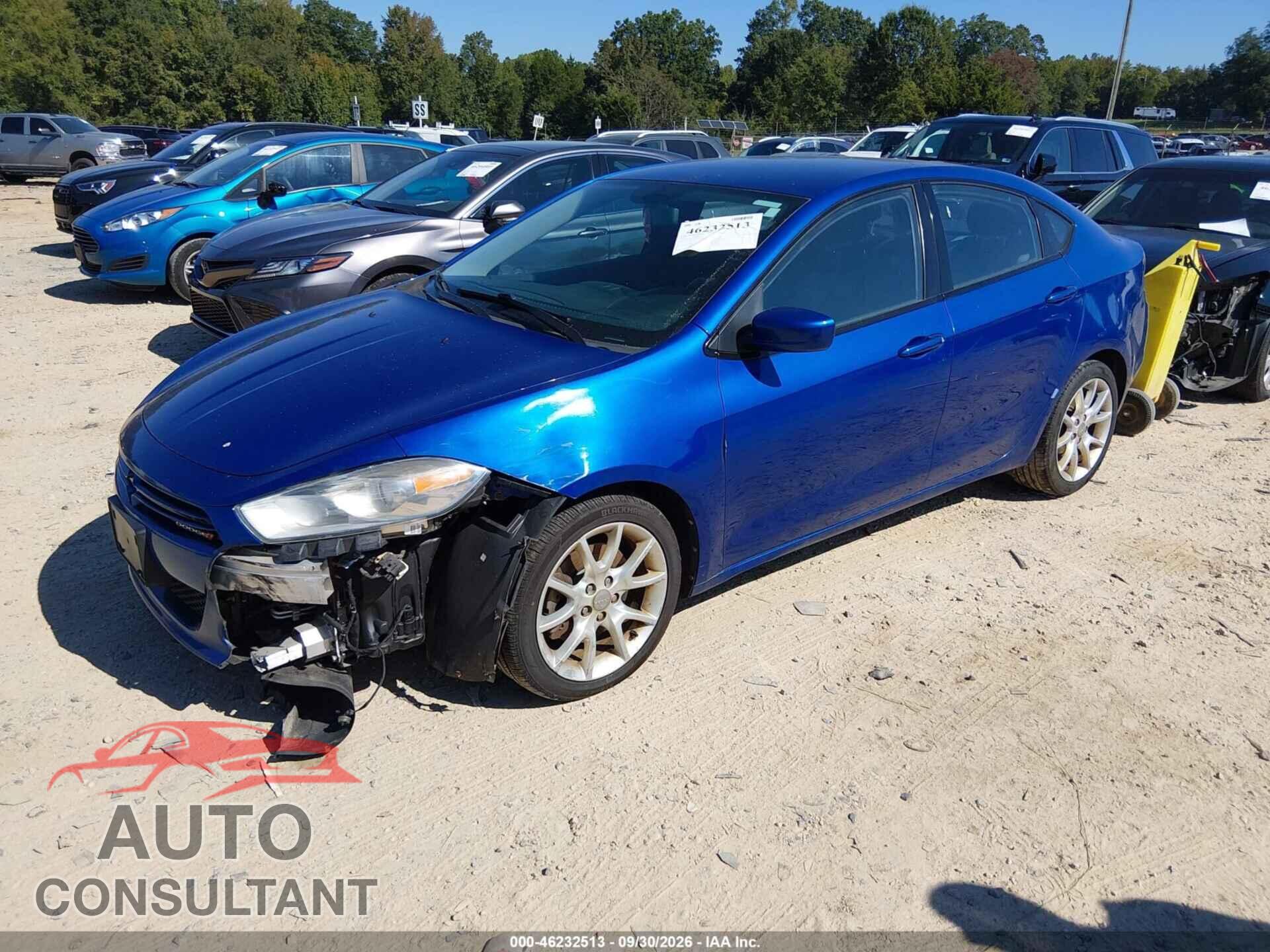 DODGE DART 2013 - 1C3CDFBA3DD117925