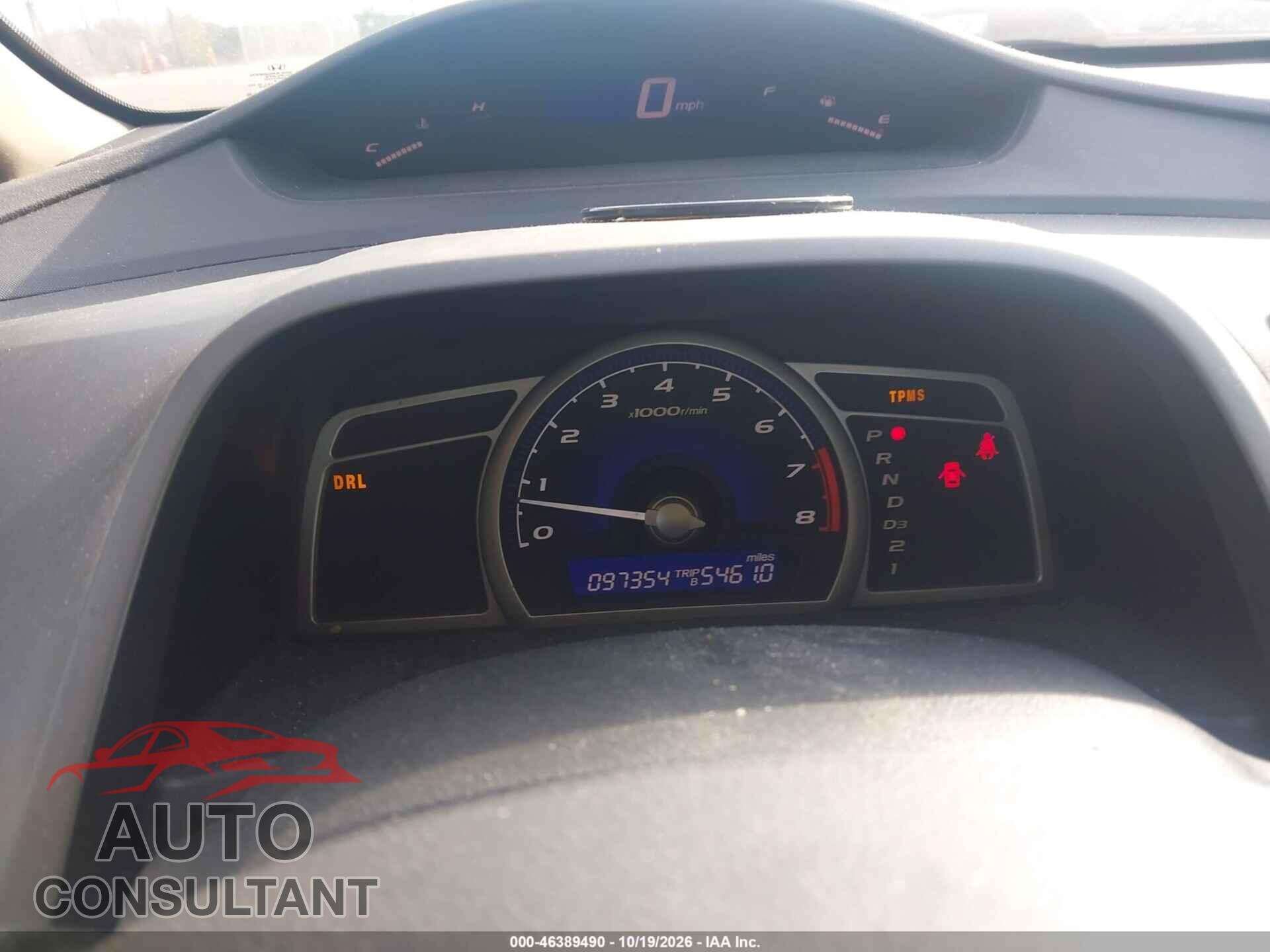 HONDA CIVIC 2009 - 19XFA16569E043780