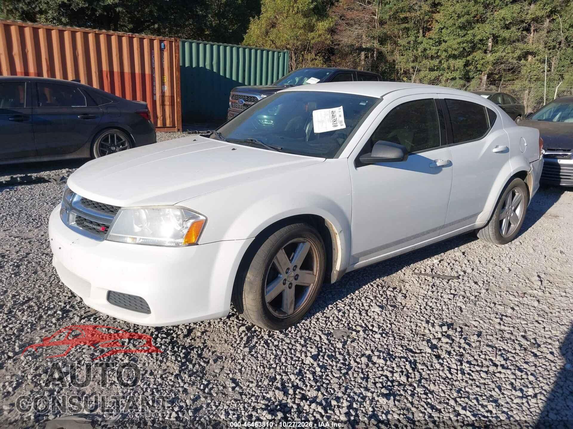 DODGE AVENGER 2013 - 1C3CDZAB3DN625947