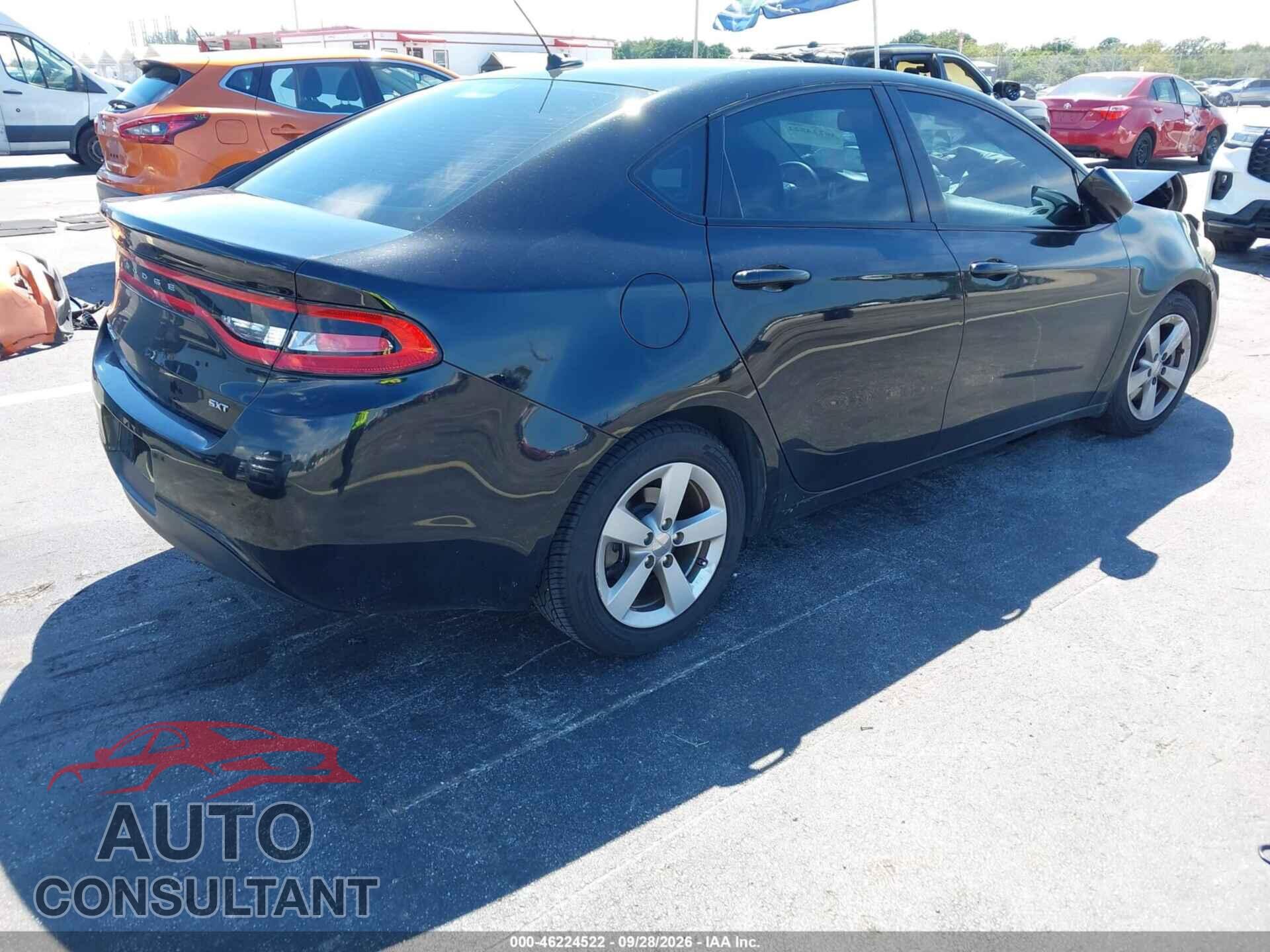 DODGE DART 2015 - 1C3CDFBB9FD221380