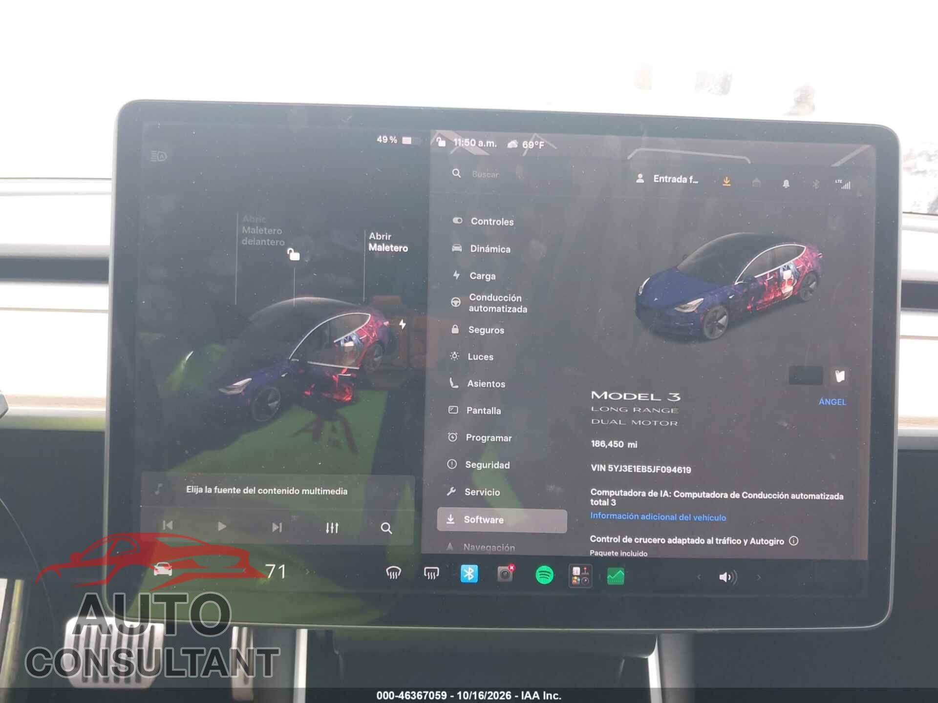 TESLA MODEL 3 2018 - 5YJ3E1EB5JF094619