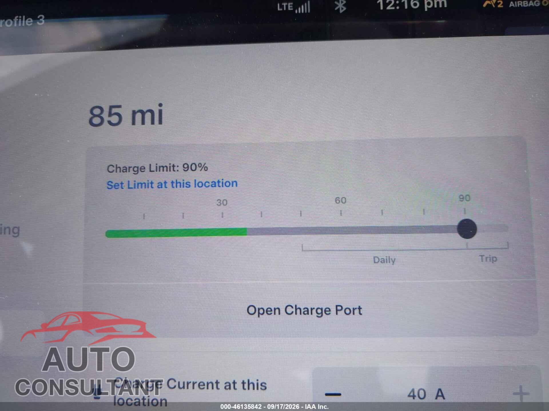 TESLA MODEL S 2015 - 5YJSA1H20FFP77306