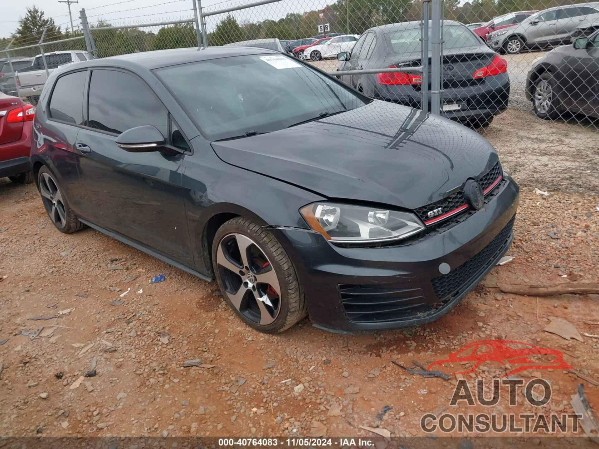 VOLKSWAGEN GOLF GTI 2016 - 3VWYT7AU9GM038822