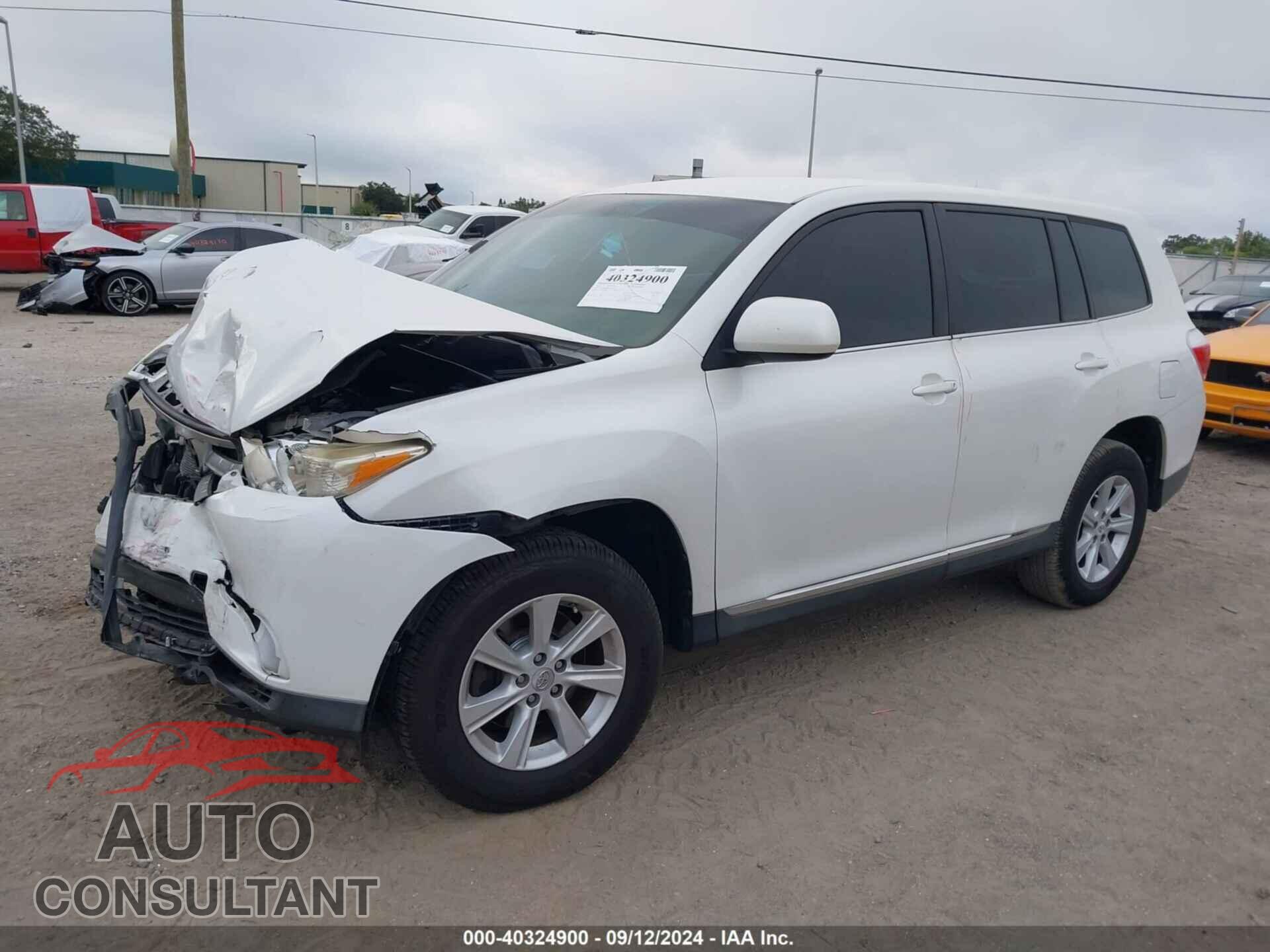 TOYOTA HIGHLANDER 2012 - 5TDZA3EH7CS017917