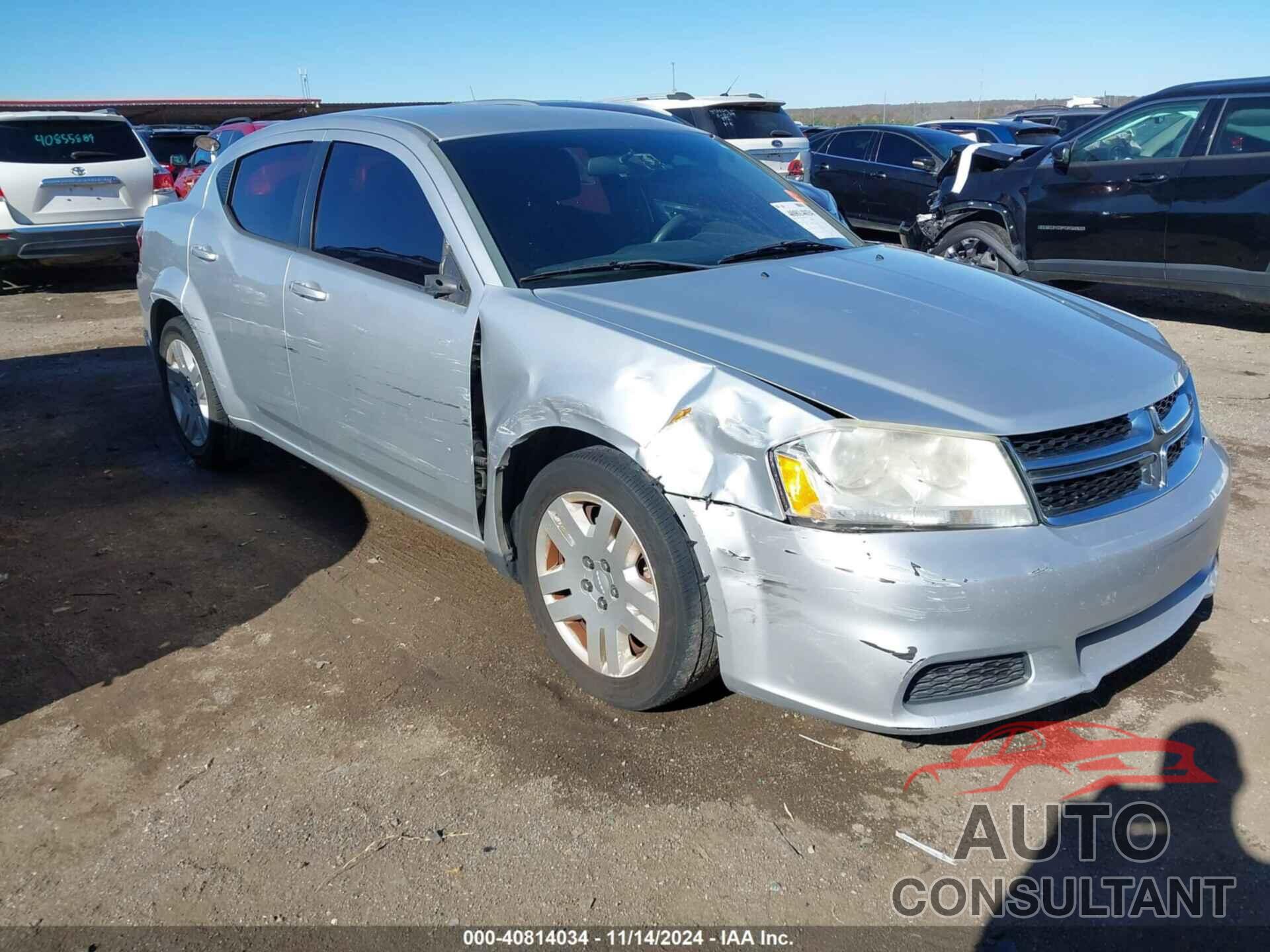 DODGE AVENGER 2012 - 1C3CDZAB5CN274702