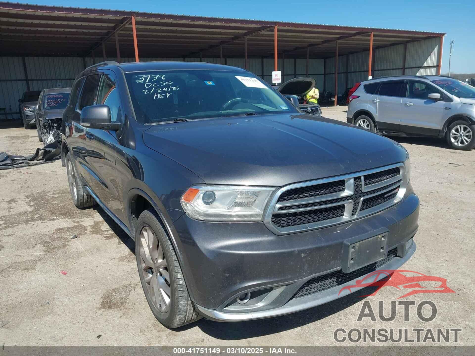 DODGE DURANGO 2016 - 1C4RDJDG9GC433365