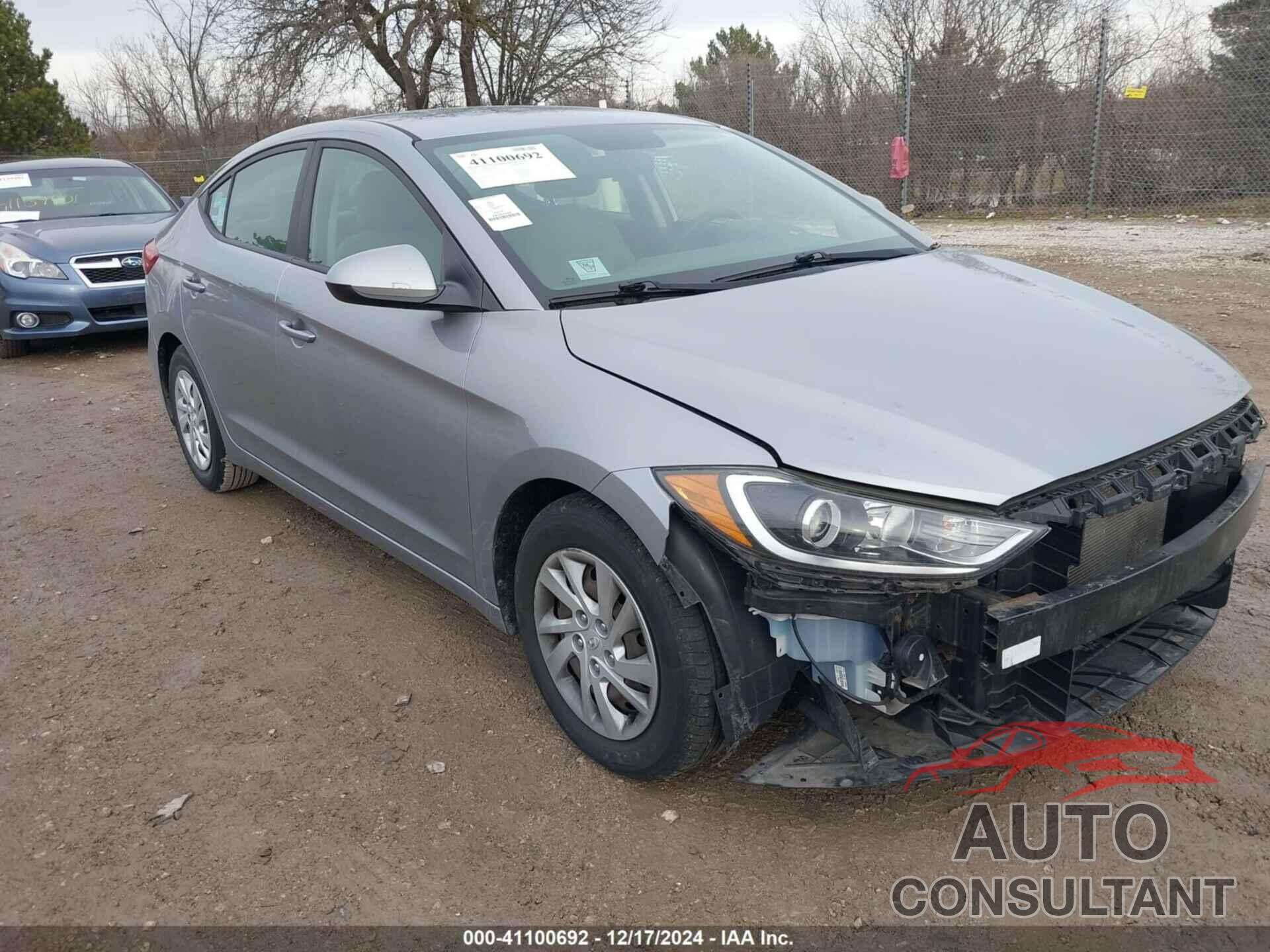 HYUNDAI ELANTRA 2017 - 5NPD74LF9HH070485