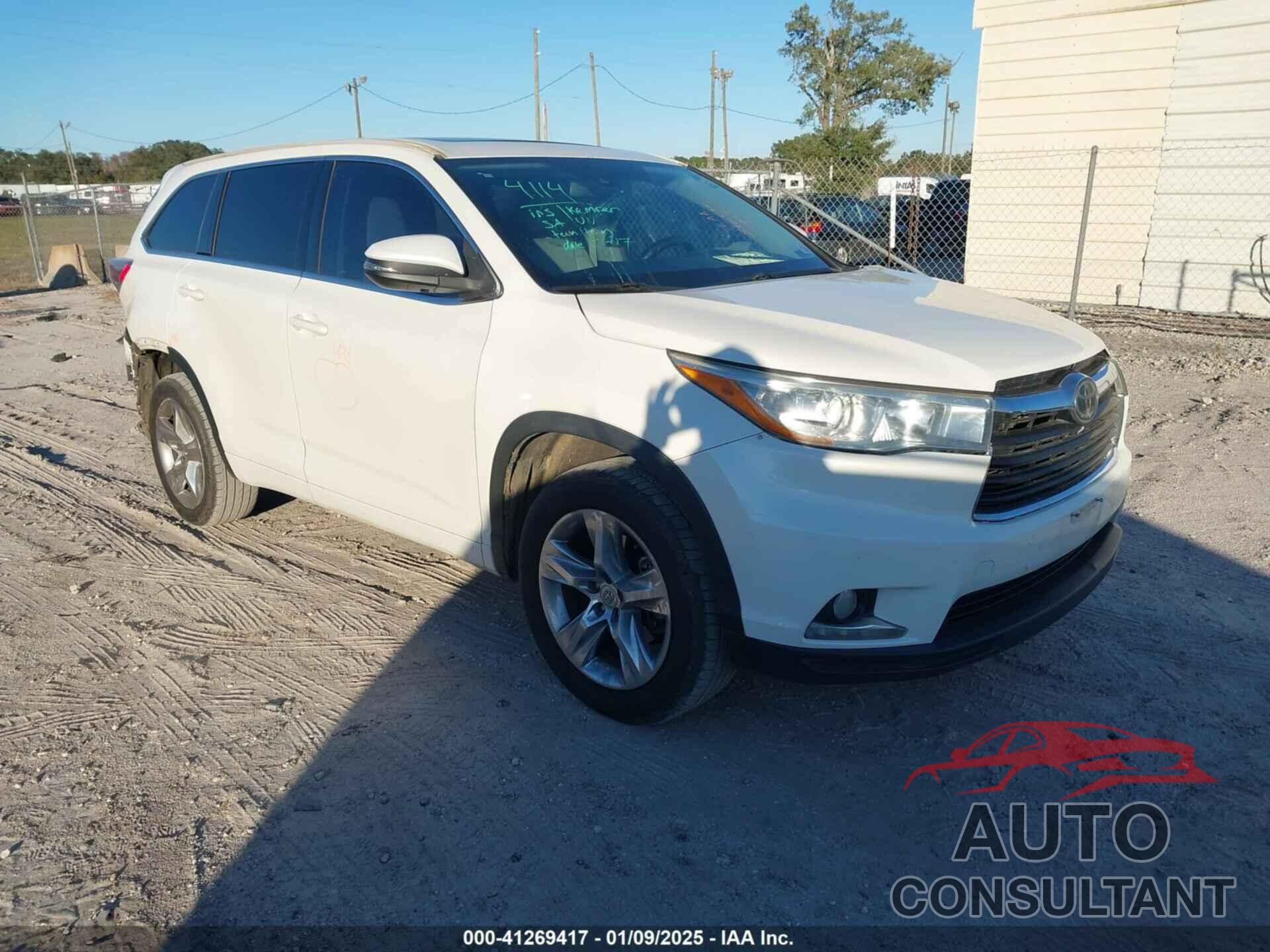 TOYOTA HIGHLANDER 2014 - 5TDYKRFH8ES015512