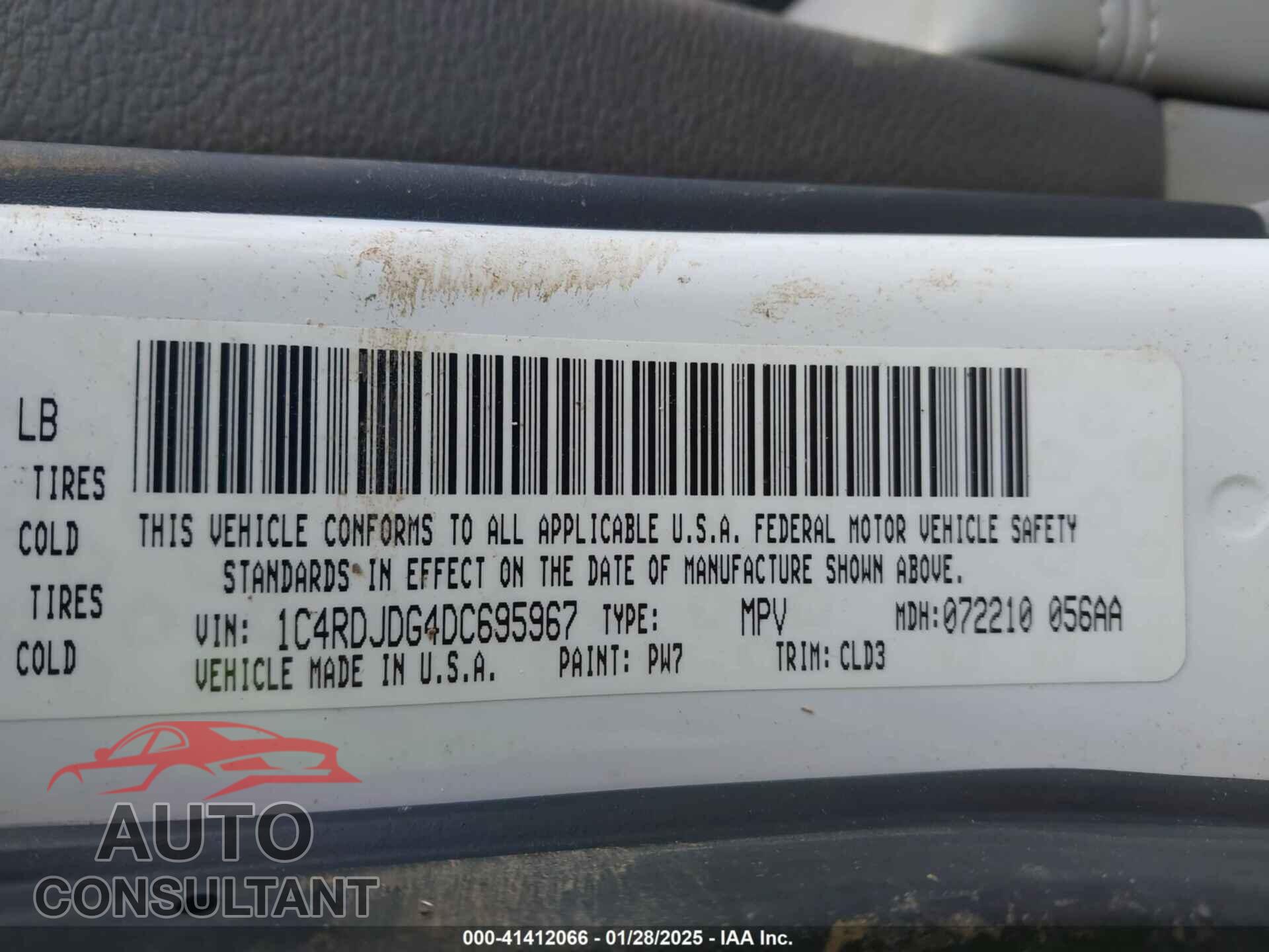 DODGE DURANGO 2013 - 1C4RDJDG4DC695967