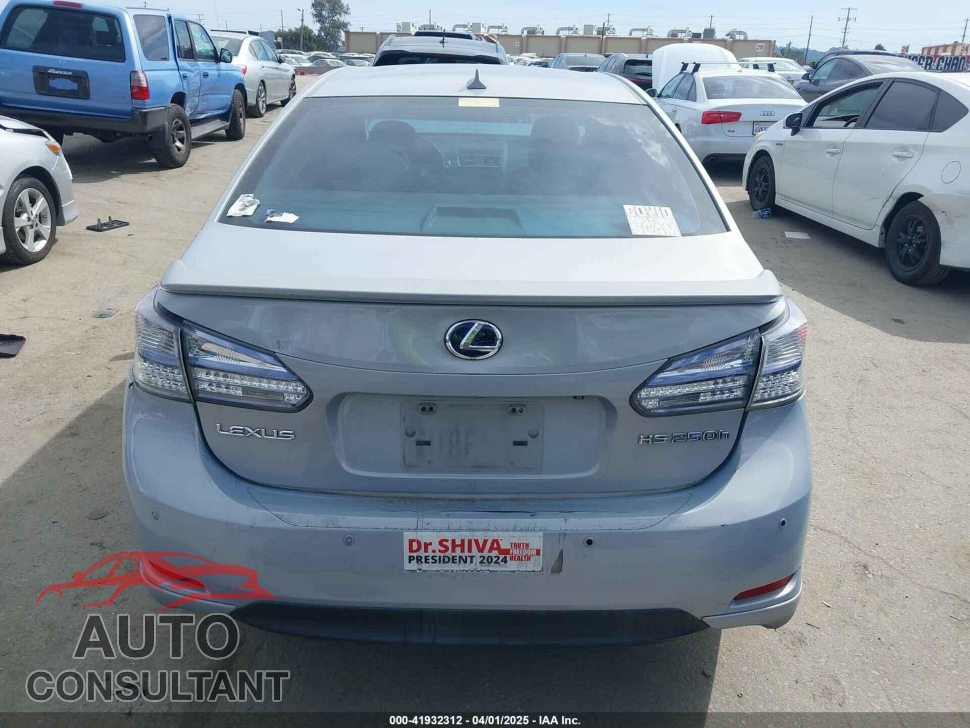 LEXUS HS 250H 2010 - JTHBB1BA6A2013077