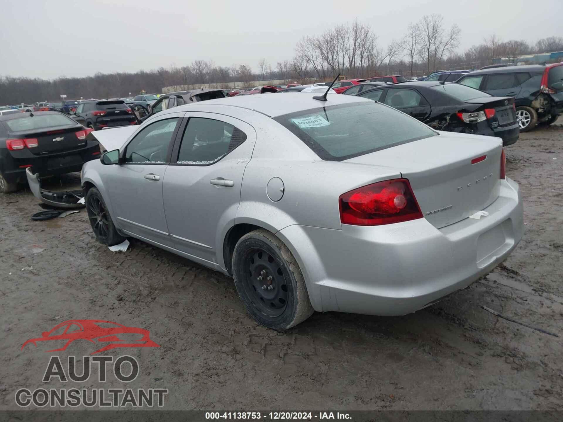 DODGE AVENGER 2013 - 1C3CDZAG3DN747882