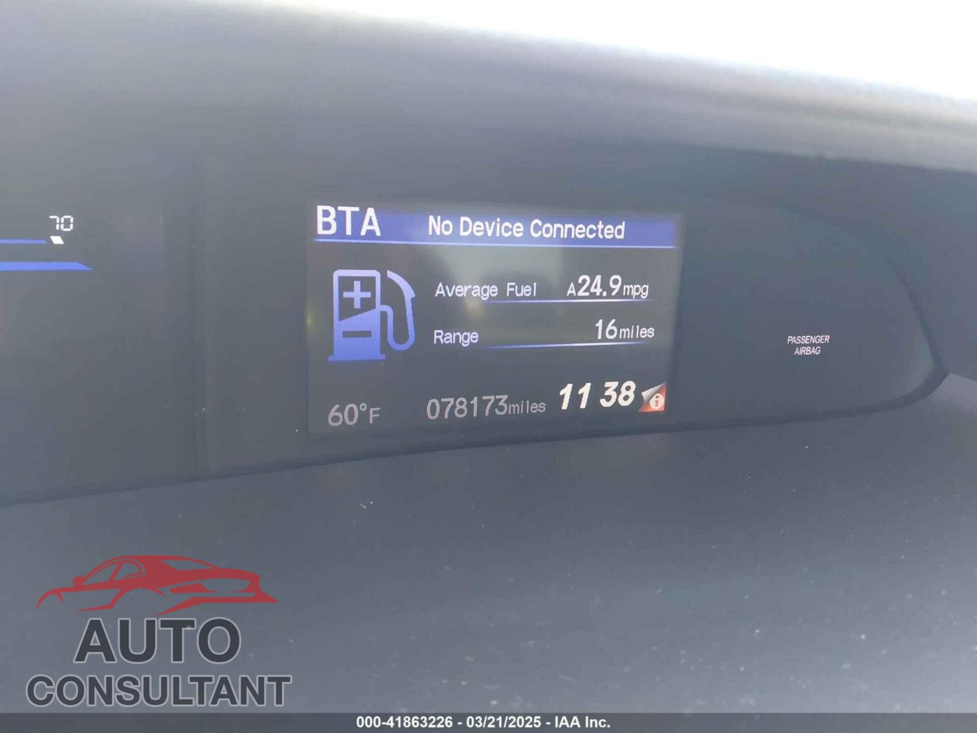 HONDA CIVIC 2013 - 19XFB2F57DE096791