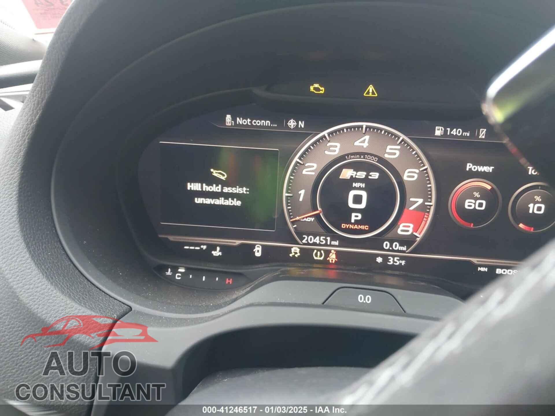 AUDI RS 3 2017 - WUABWGFF8H1900164