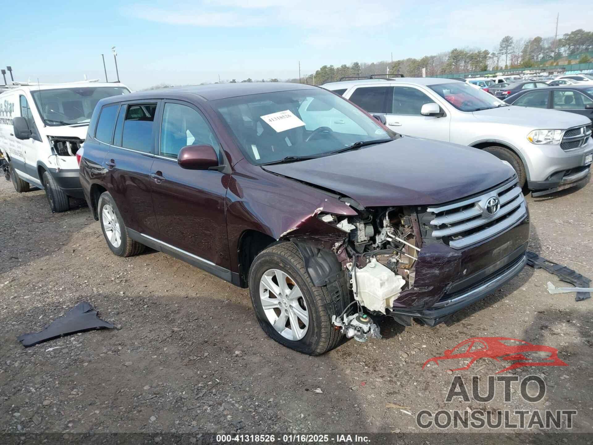 TOYOTA HIGHLANDER 2013 - 5TDZA3EH2DS031578