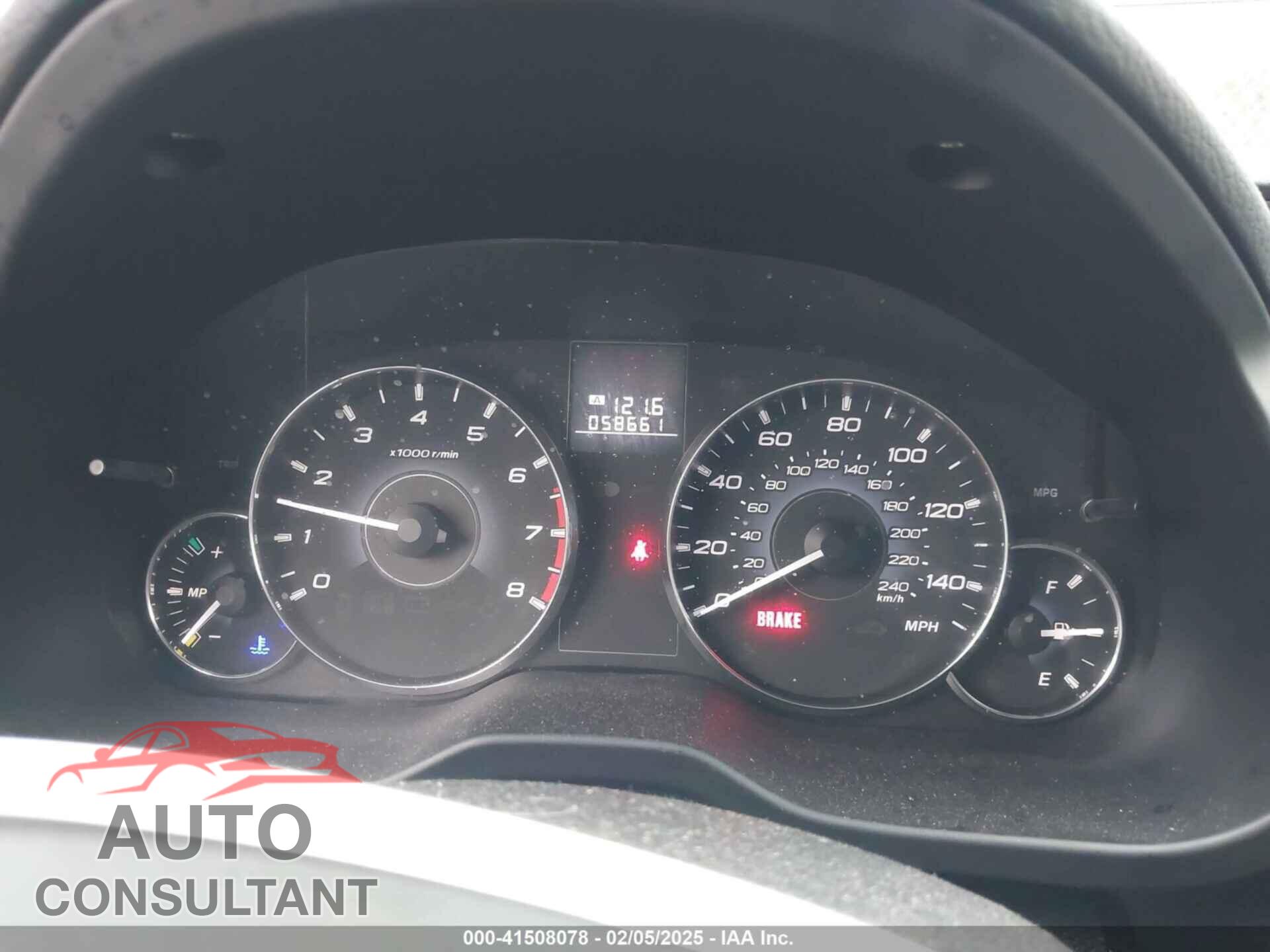 SUBARU OUTBACK 2012 - 4S4BRCHC4C1241844