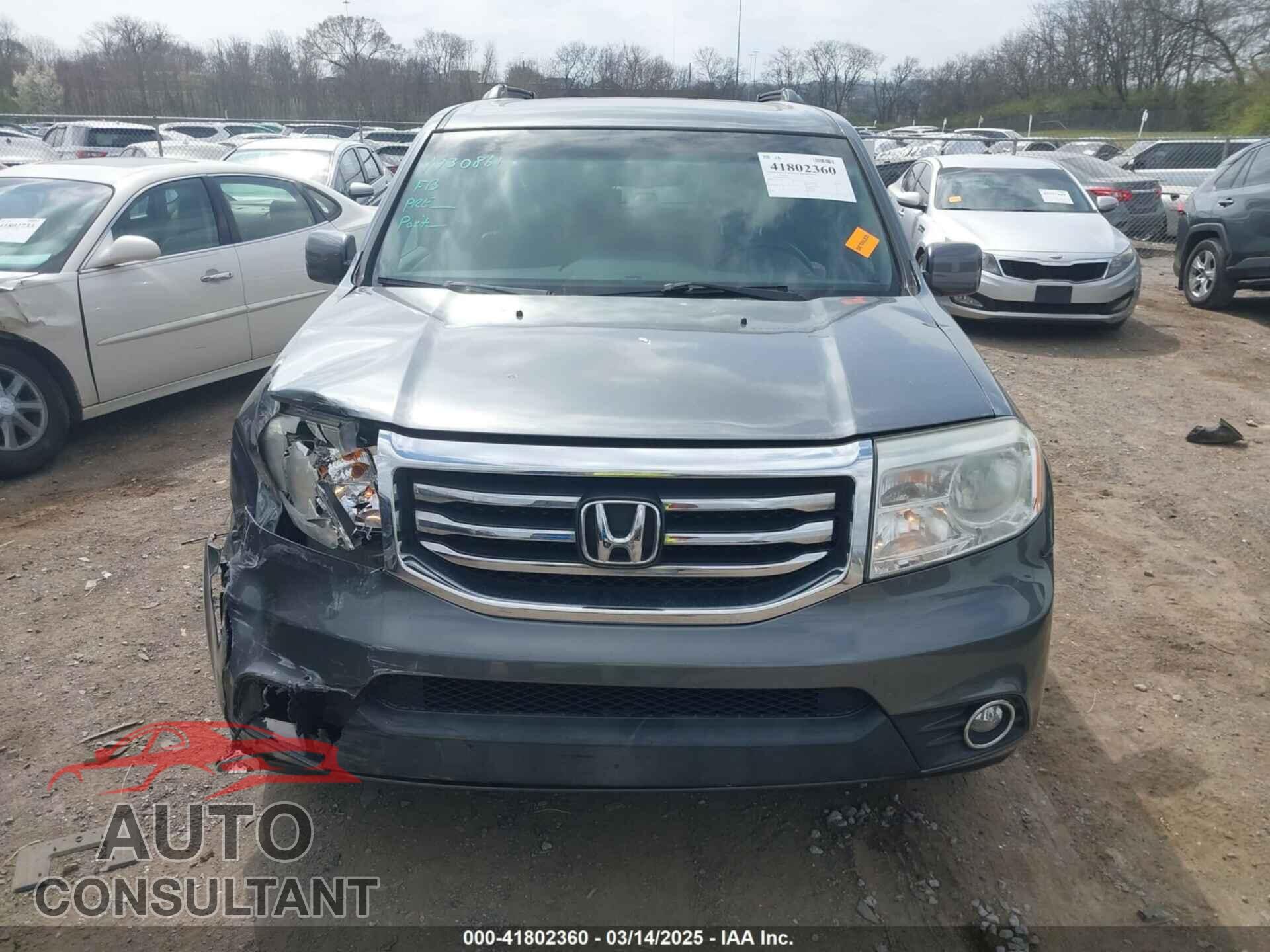 HONDA PILOT 2012 - 5FNYF4H53CB026381