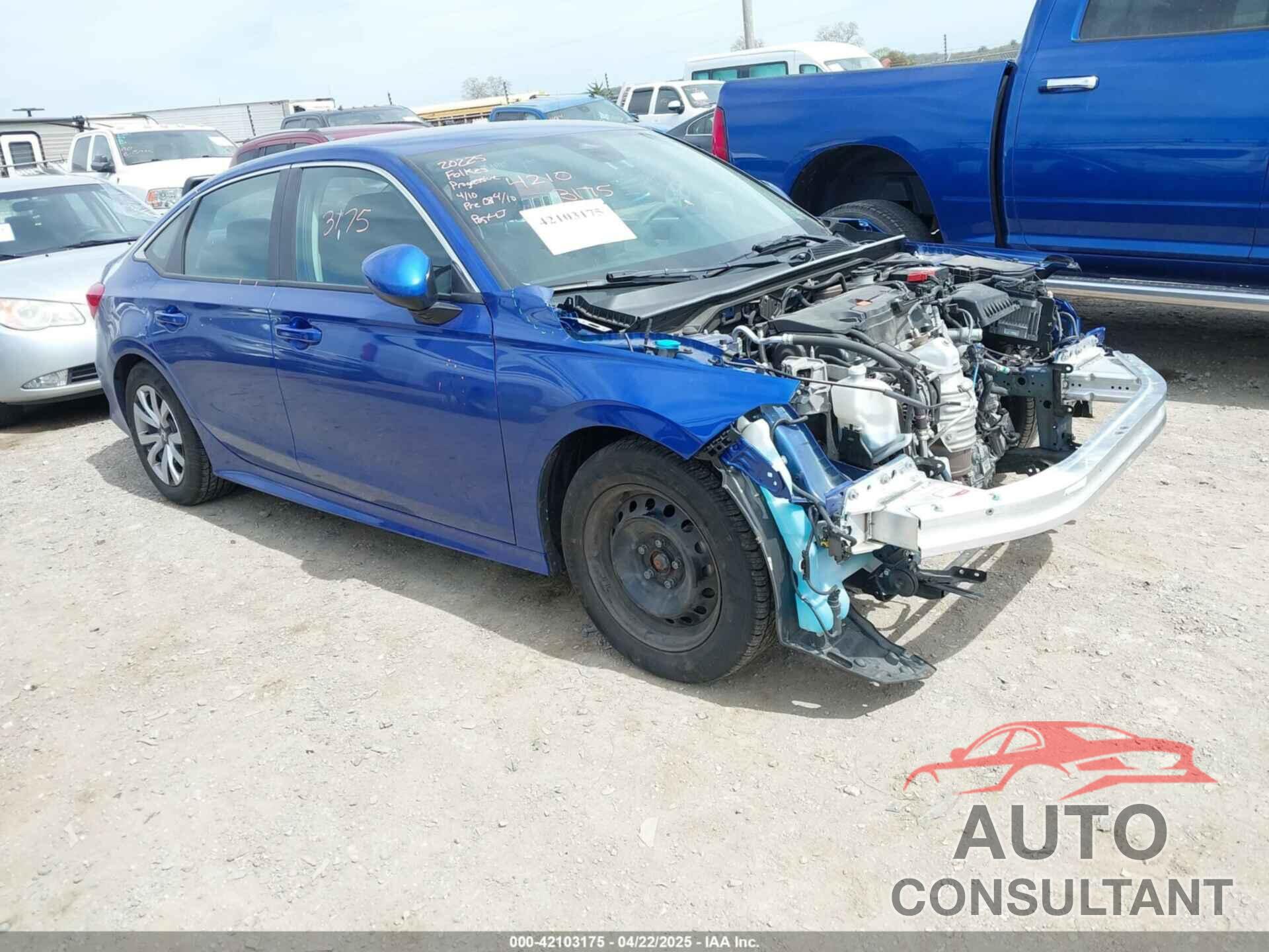 HONDA CIVIC 2022 - 2HGFE2F27NH563406