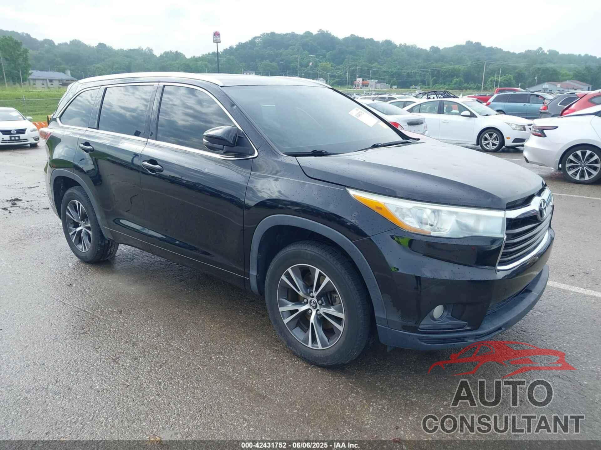 TOYOTA HIGHLANDER 2016 - 5TDKKRFH4GS507253