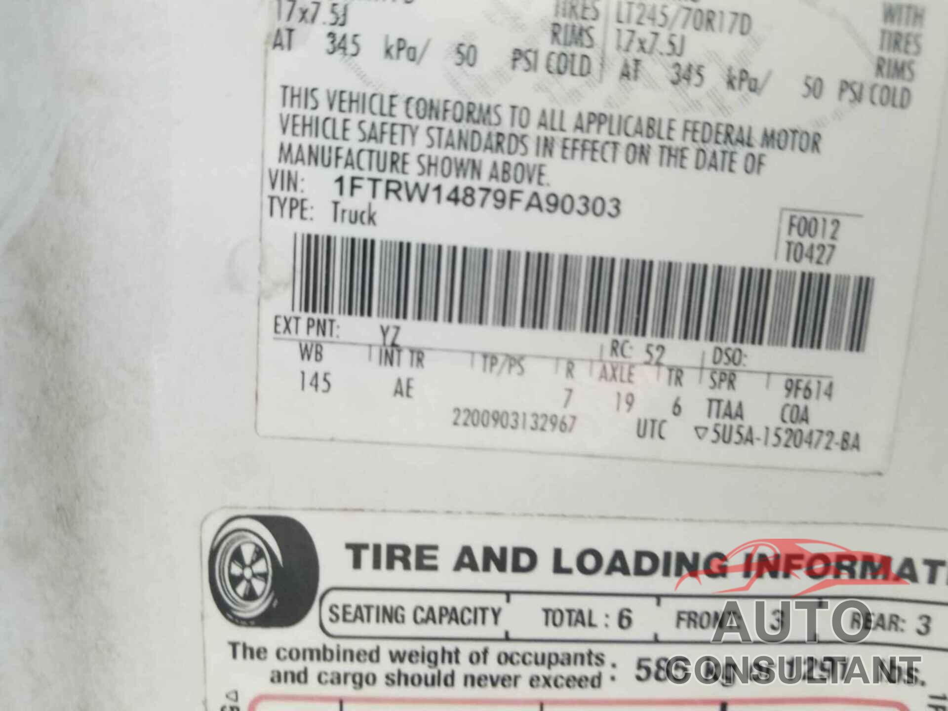 FORD F-150 2009 - 1FTRW14879FA90303