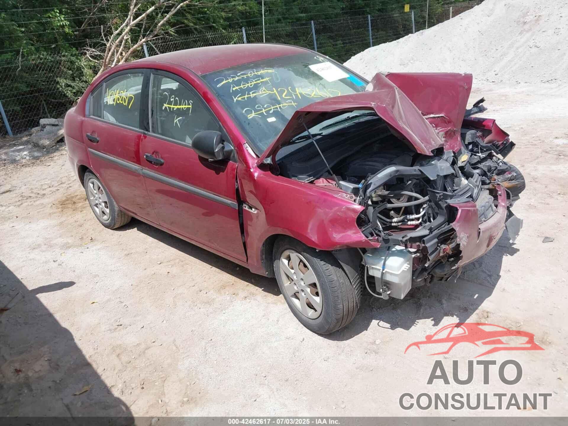 HYUNDAI ACCENT 2009 - KMHCM46C59U292109
