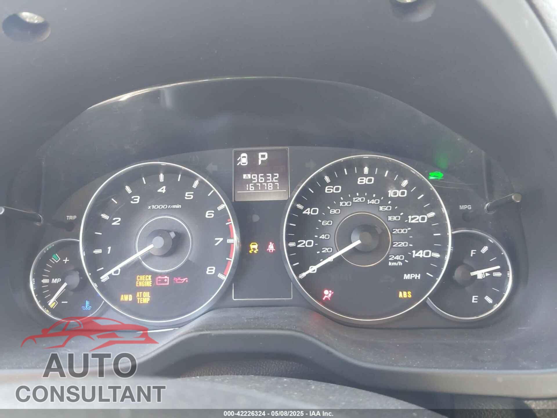 SUBARU OUTBACK 2012 - 4S4BRBCC2C3301920