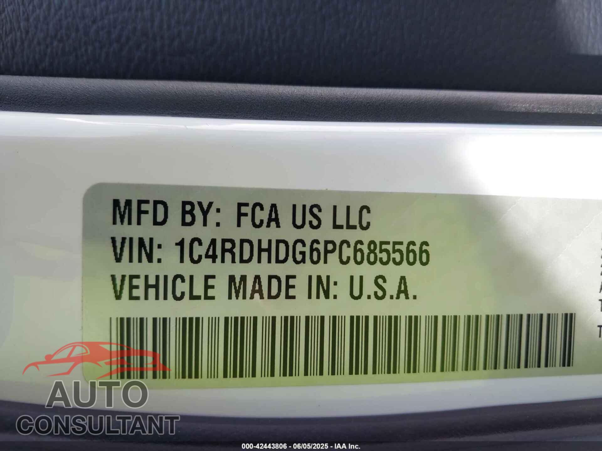 DODGE DURANGO 2023 - 1C4RDHDG6PC685566