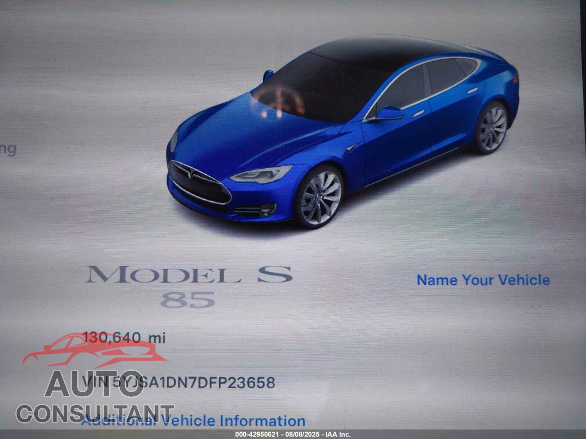 TESLA MODEL S 2013 - 5YJSA1DN7DFP23658