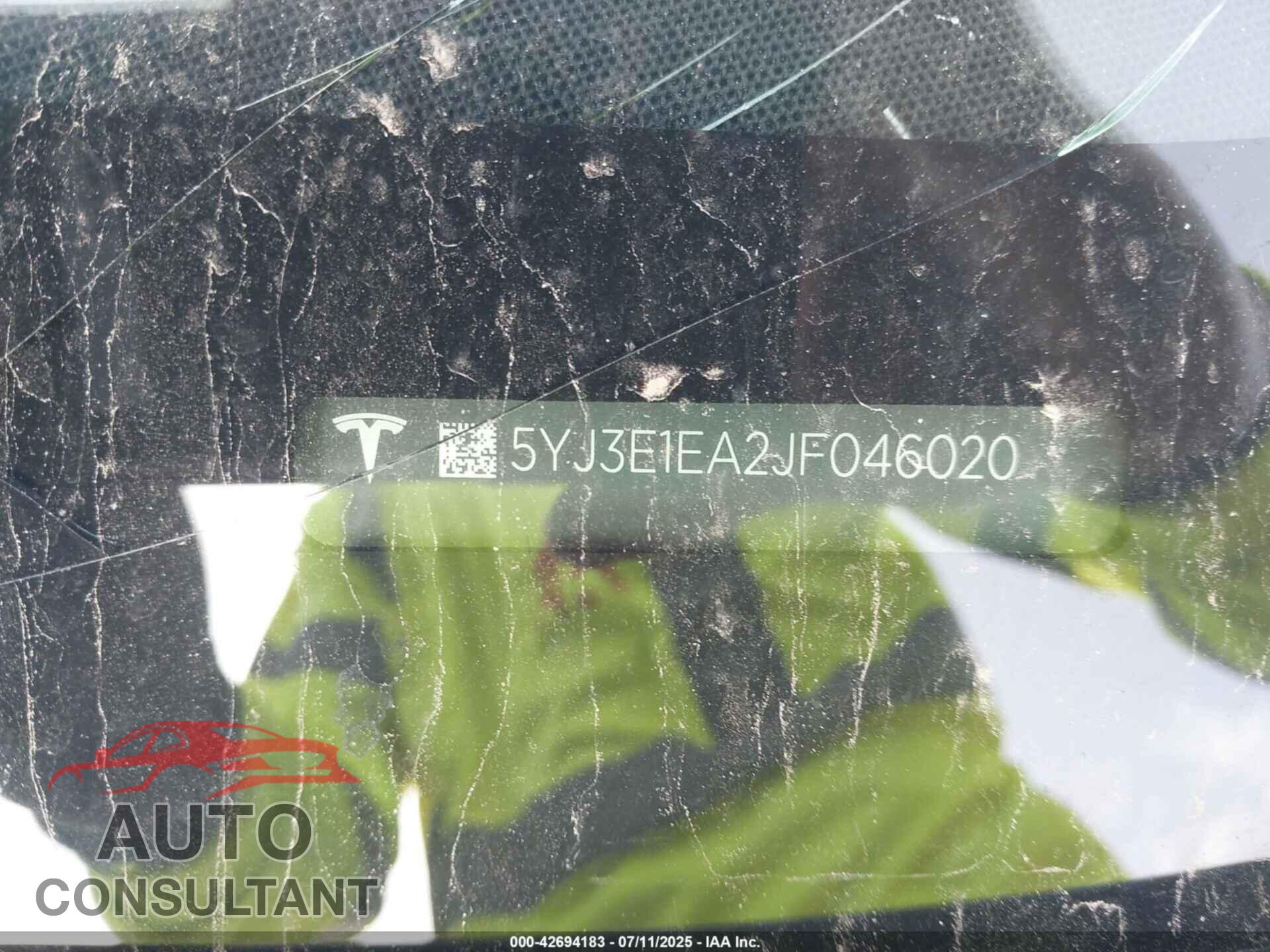 TESLA MODEL 3 2018 - 5YJ3E1EA2JF046020