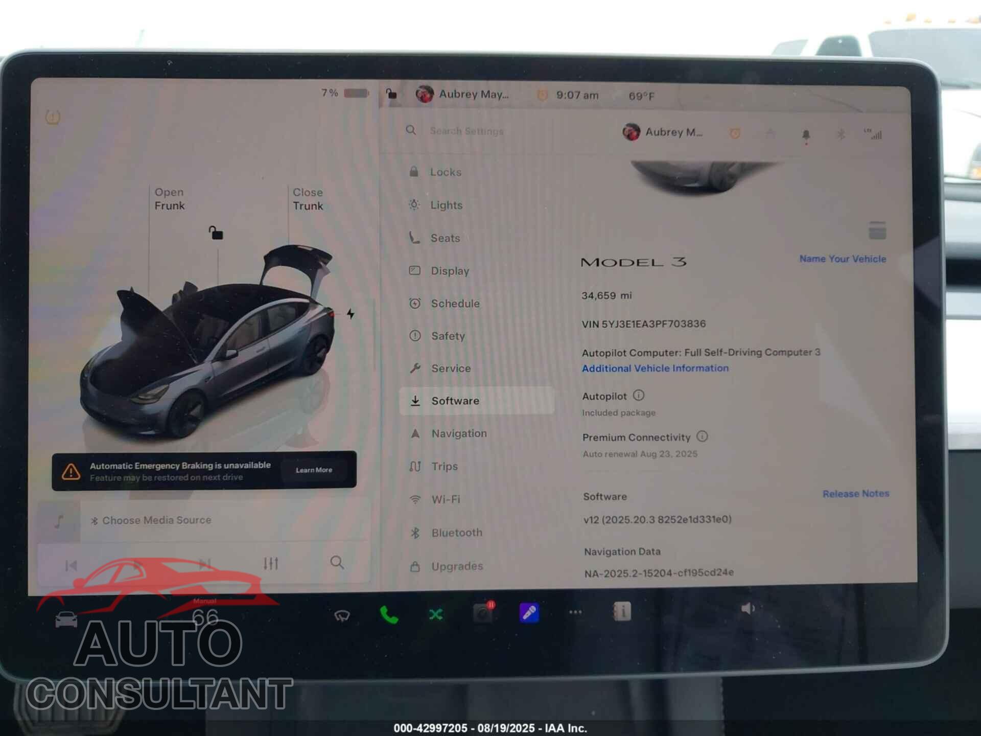 TESLA MODEL 3 2023 - 5YJ3E1EA3PF703836