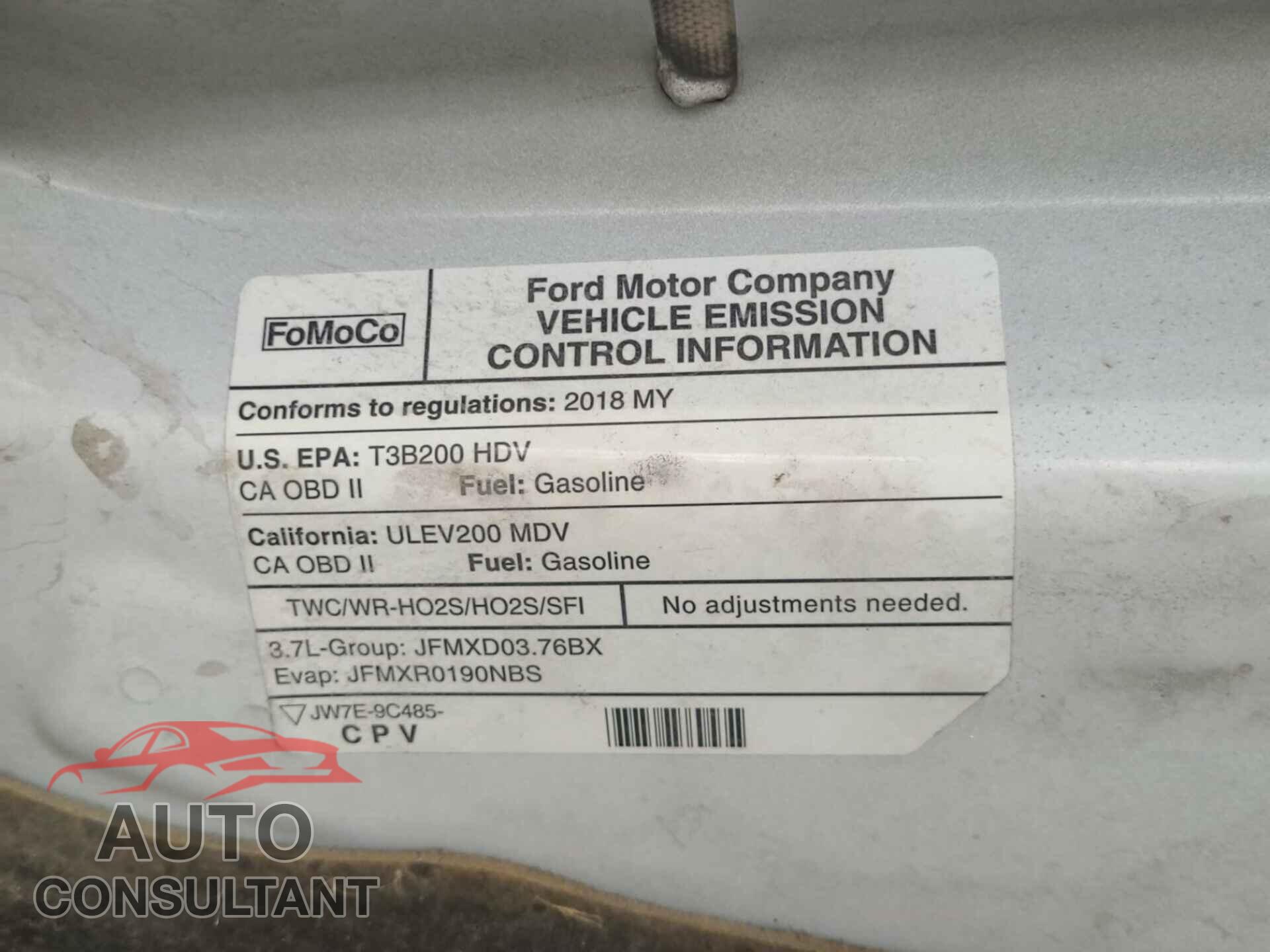 FORD TRANSIT 2018 - 1FTYR1YM7JKB43913