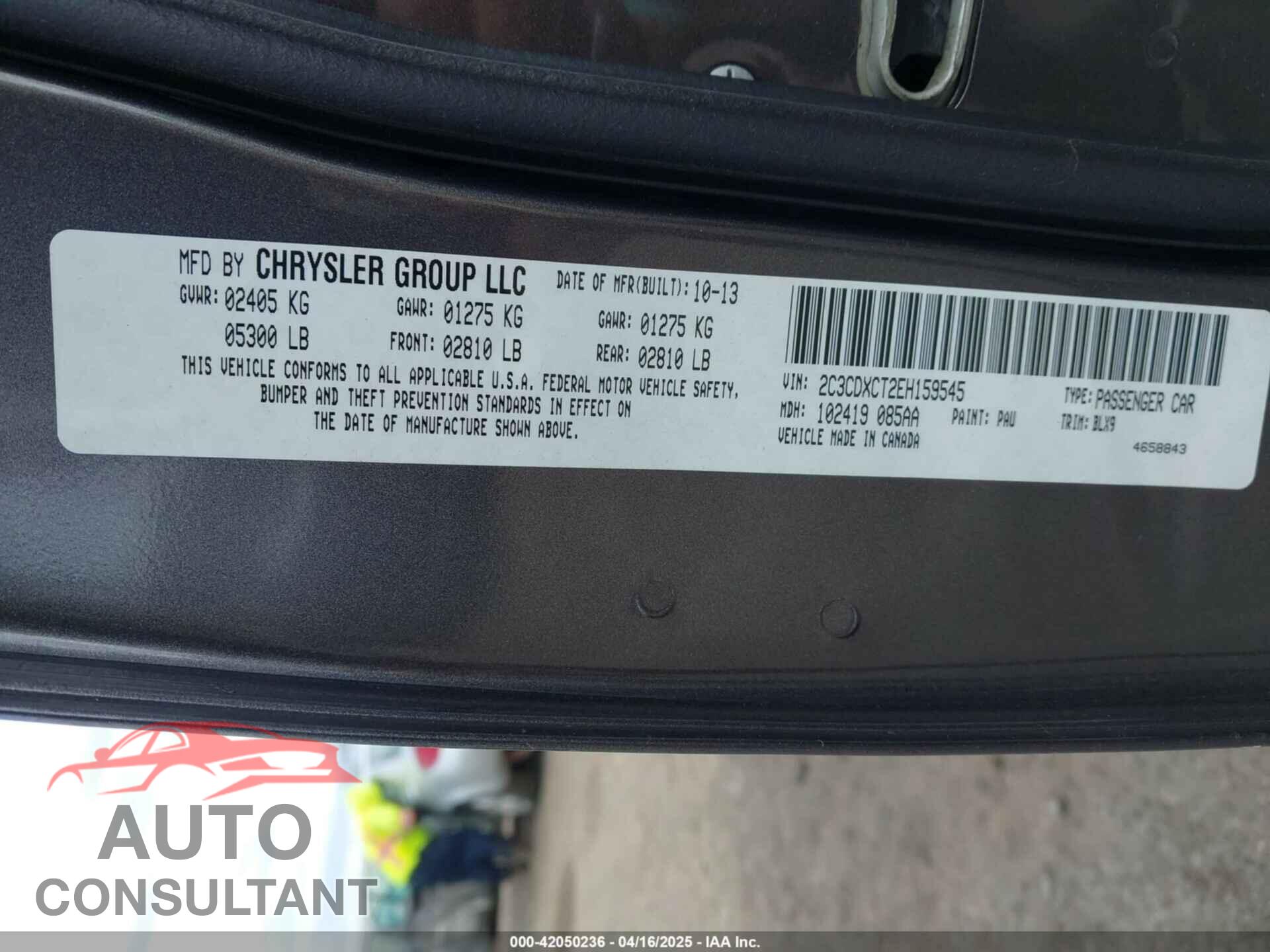 DODGE CHARGER 2014 - 2C3CDXCT2EH159545