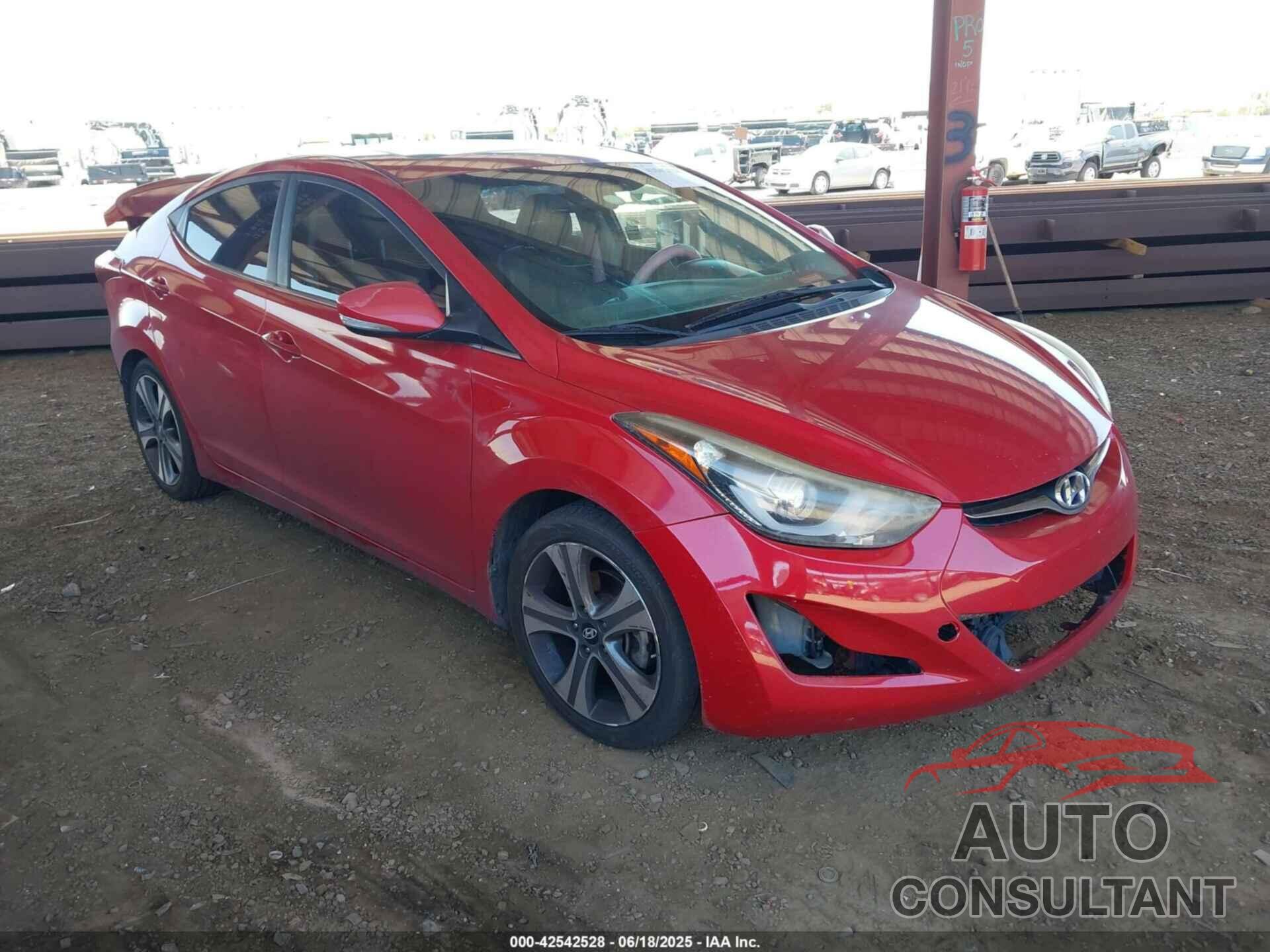 HYUNDAI ELANTRA 2014 - KMHDH4AH3EU152596