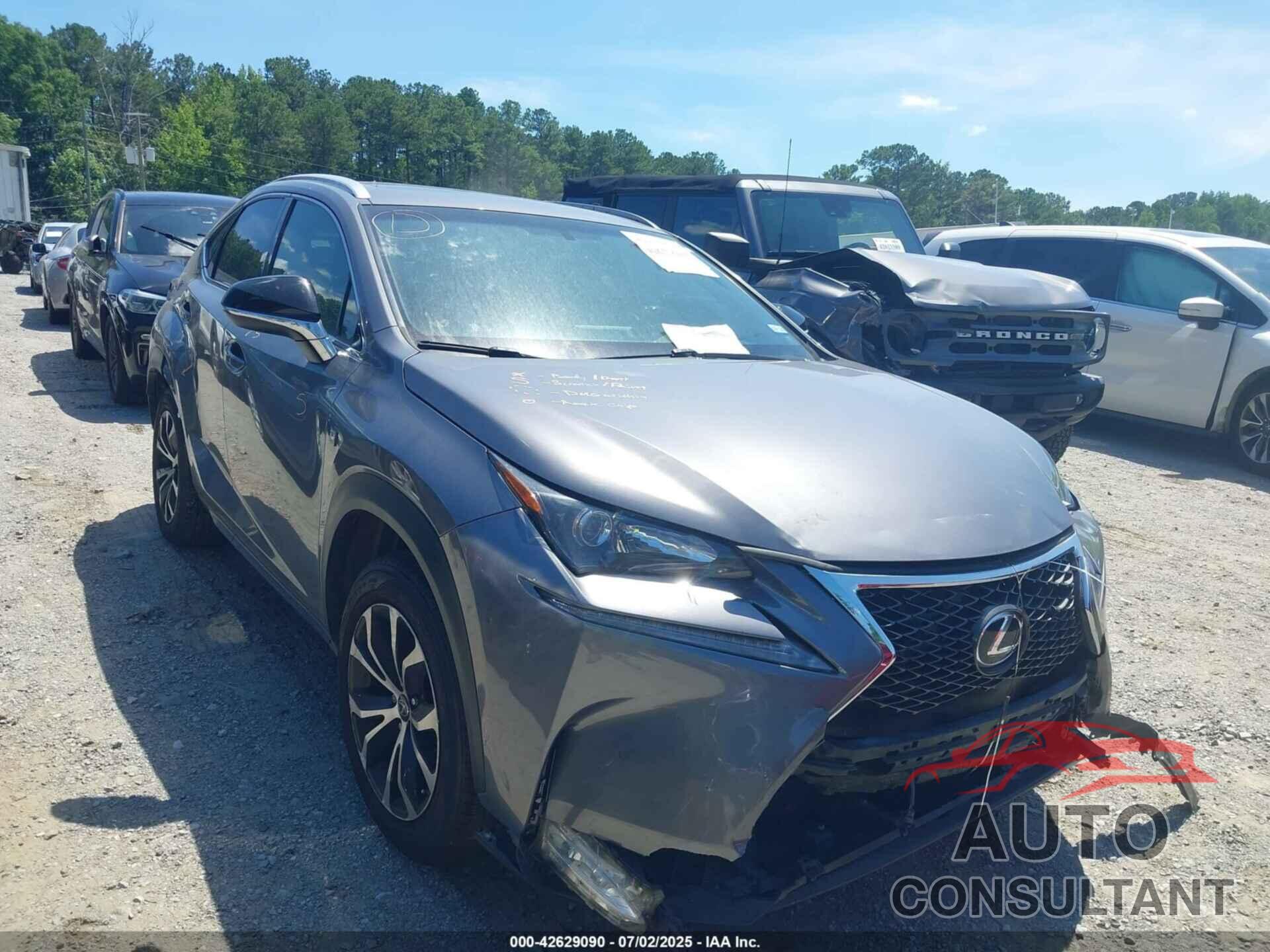 LEXUS NX 200T 2017 - JTJYARBZ8H2082816