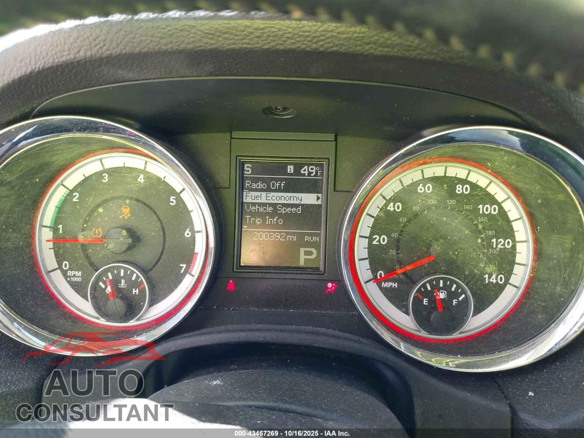 DODGE DURANGO 2013 - 1C4RDJAG4DC608637