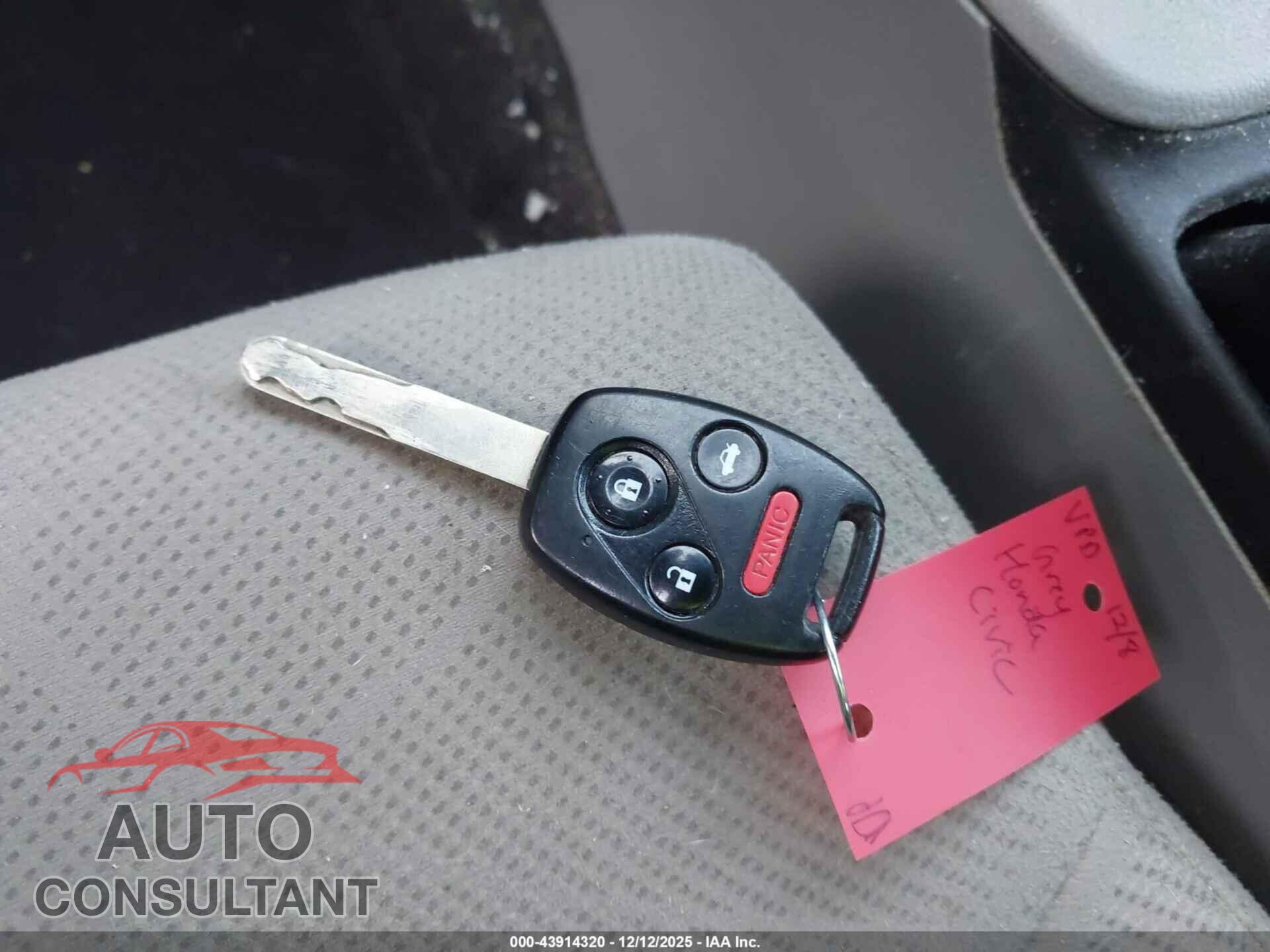 HONDA CIVIC 2012 - 2HGFB2F63CH329207