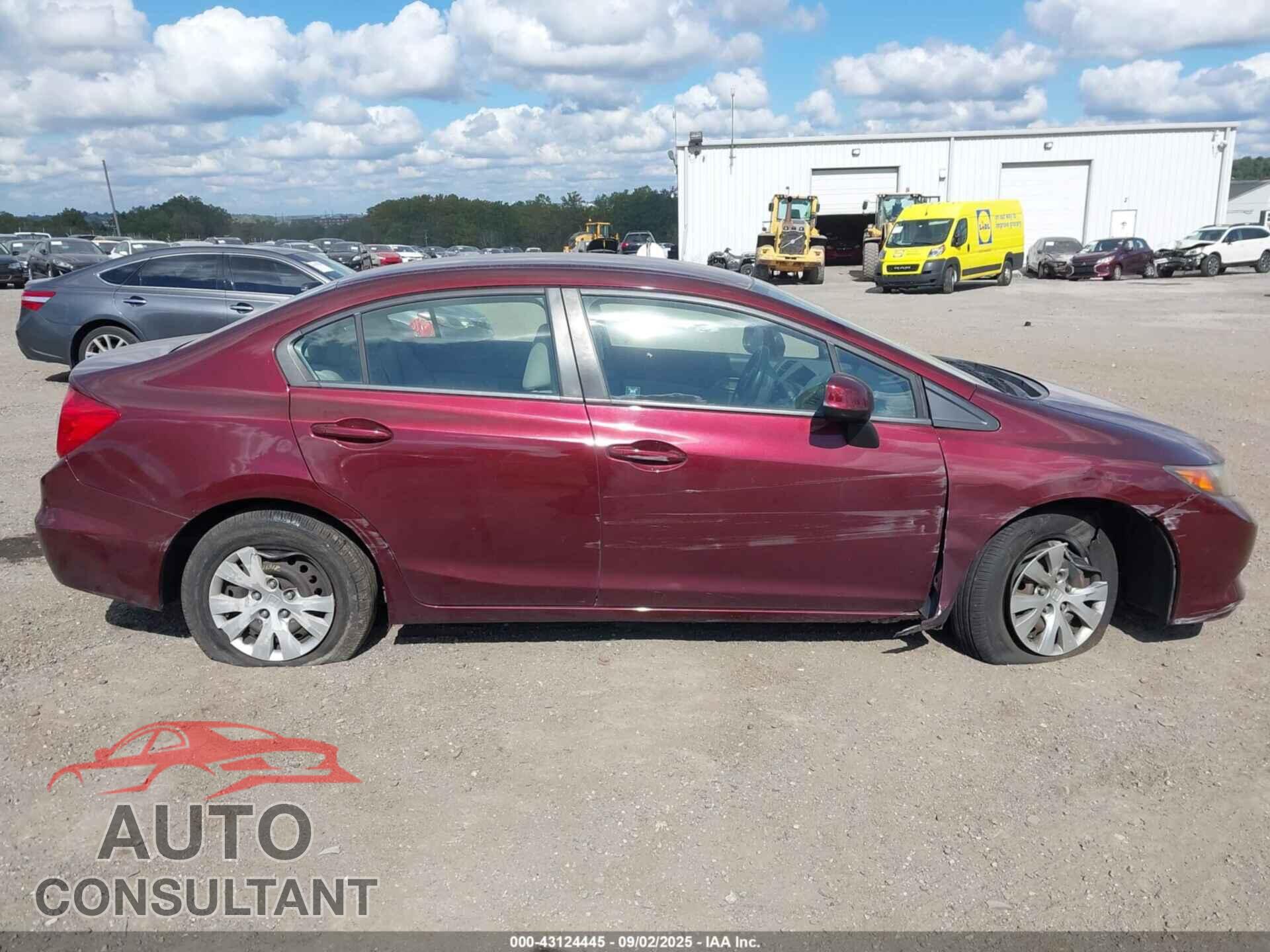 HONDA CIVIC 2012 - 19XFB2F55CE345832