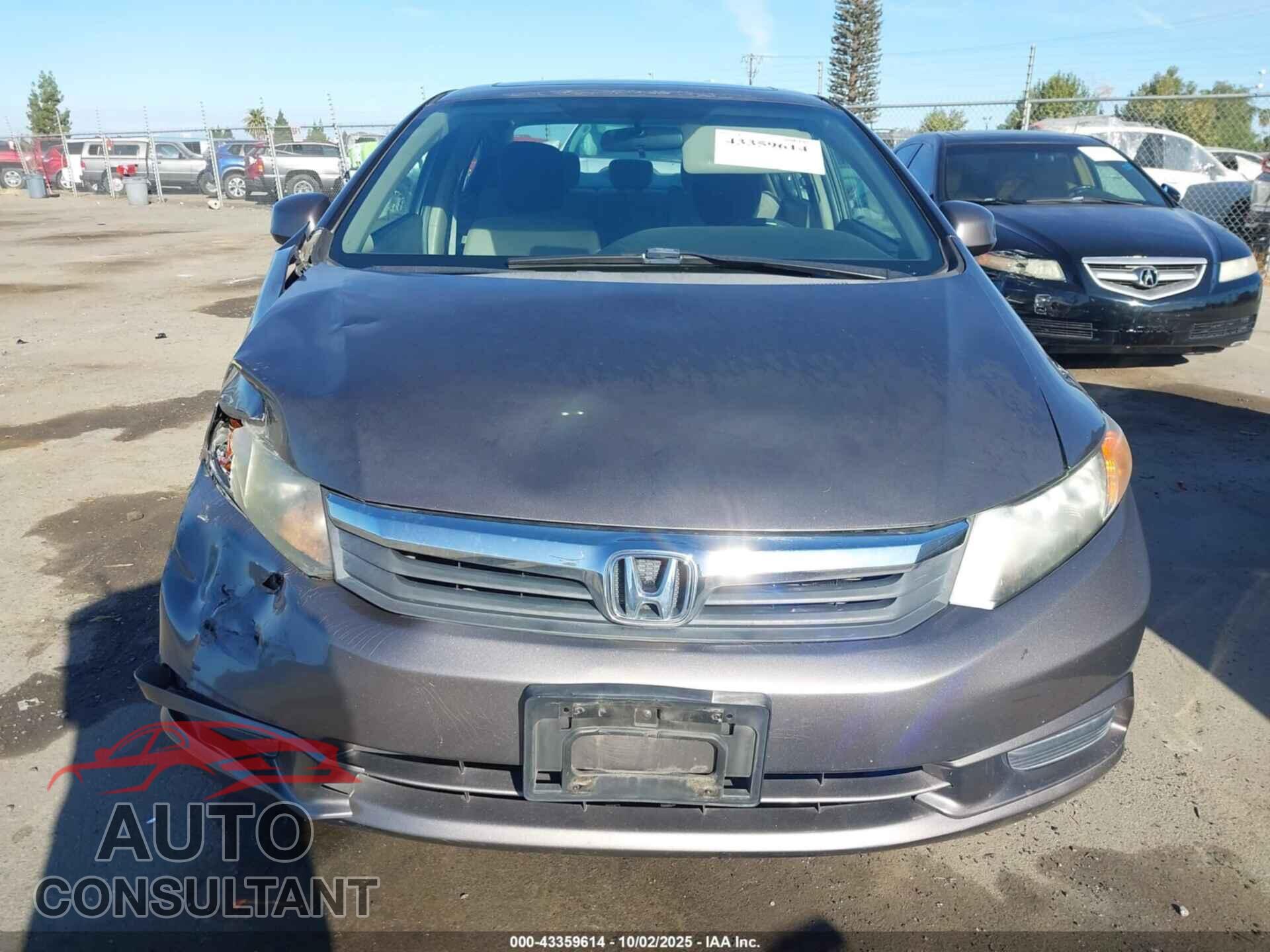 HONDA CIVIC 2012 - 19XFB2F82CE332059