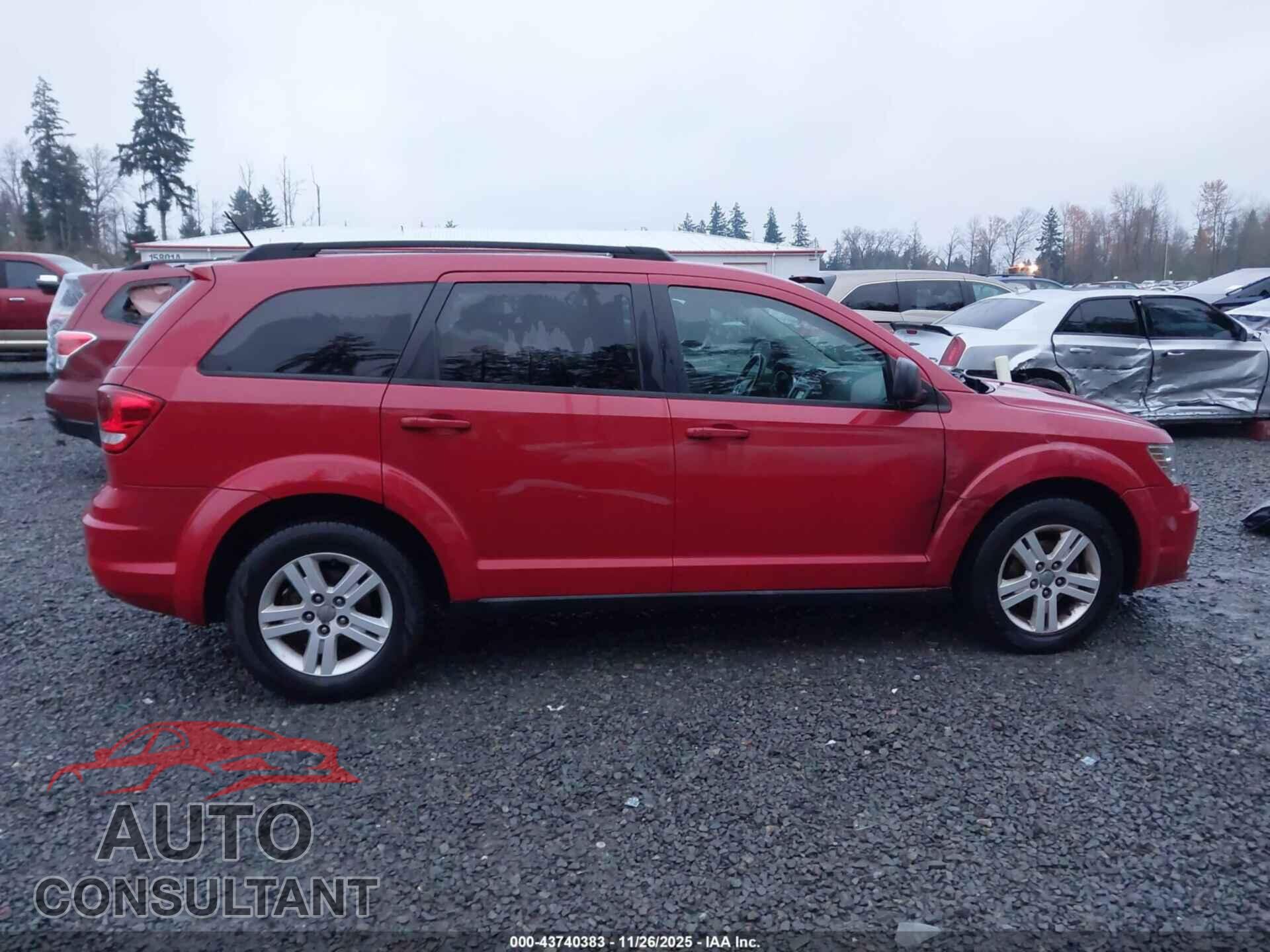 DODGE JOURNEY 2012 - 3C4PDCAB4CT260722